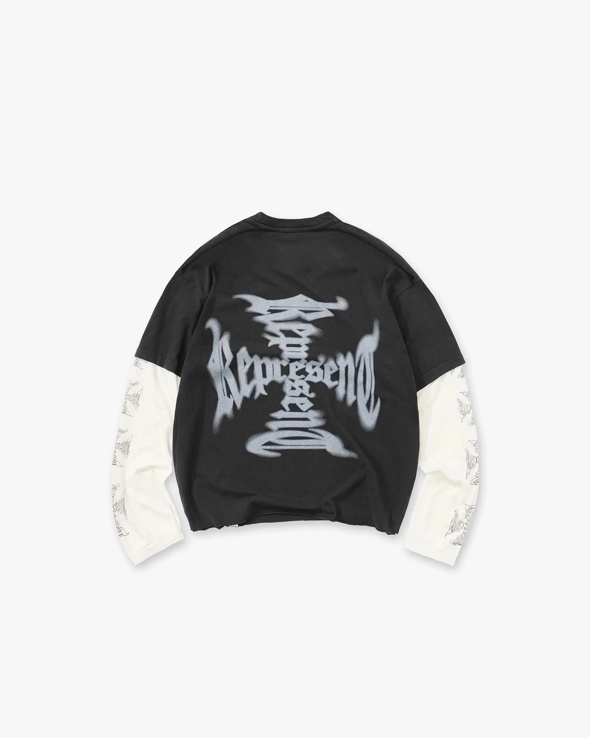 MH Stack Long Sleeve T-Shirt - Faded Black sold by Represent product image thumbnail 2
