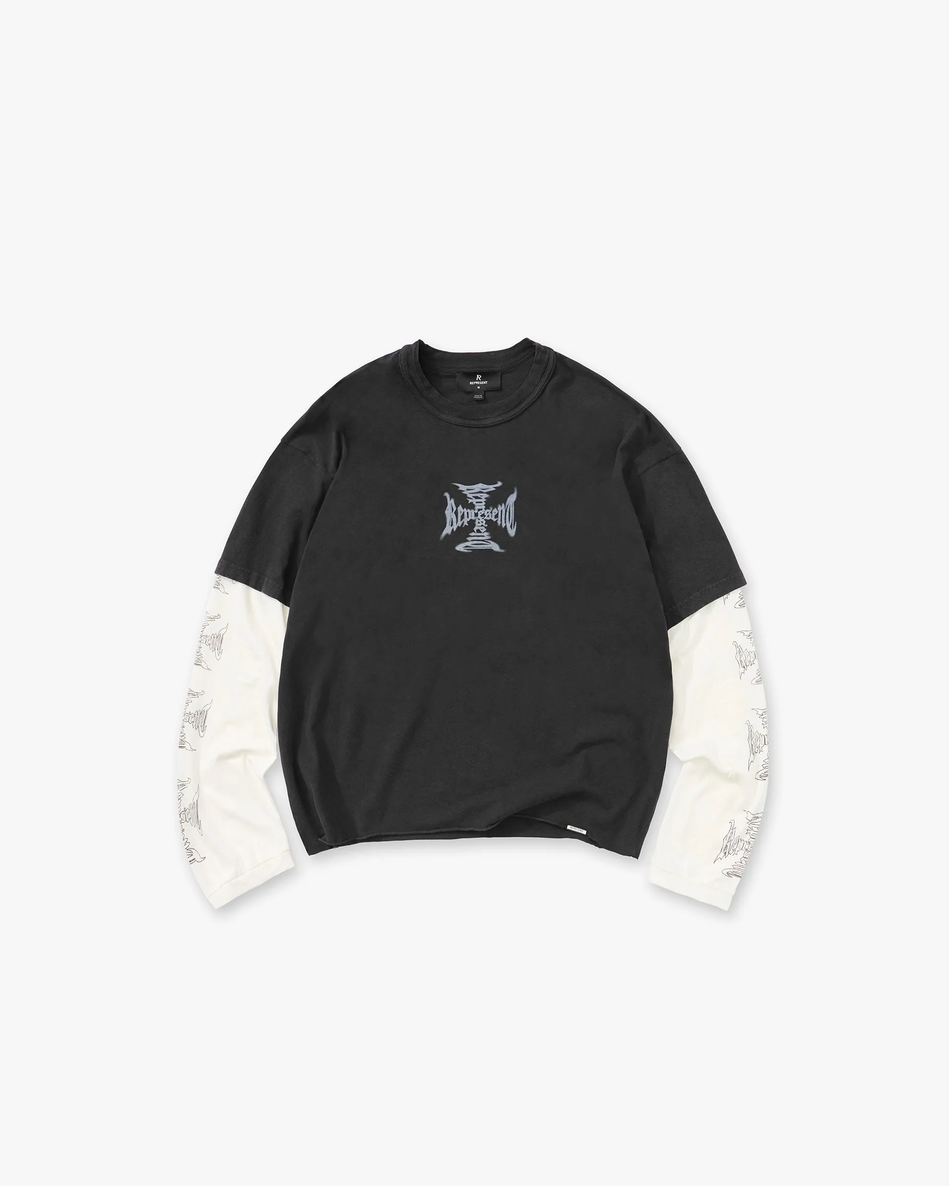 MH Stack Long Sleeve T-Shirt - Faded Black sold by Represent