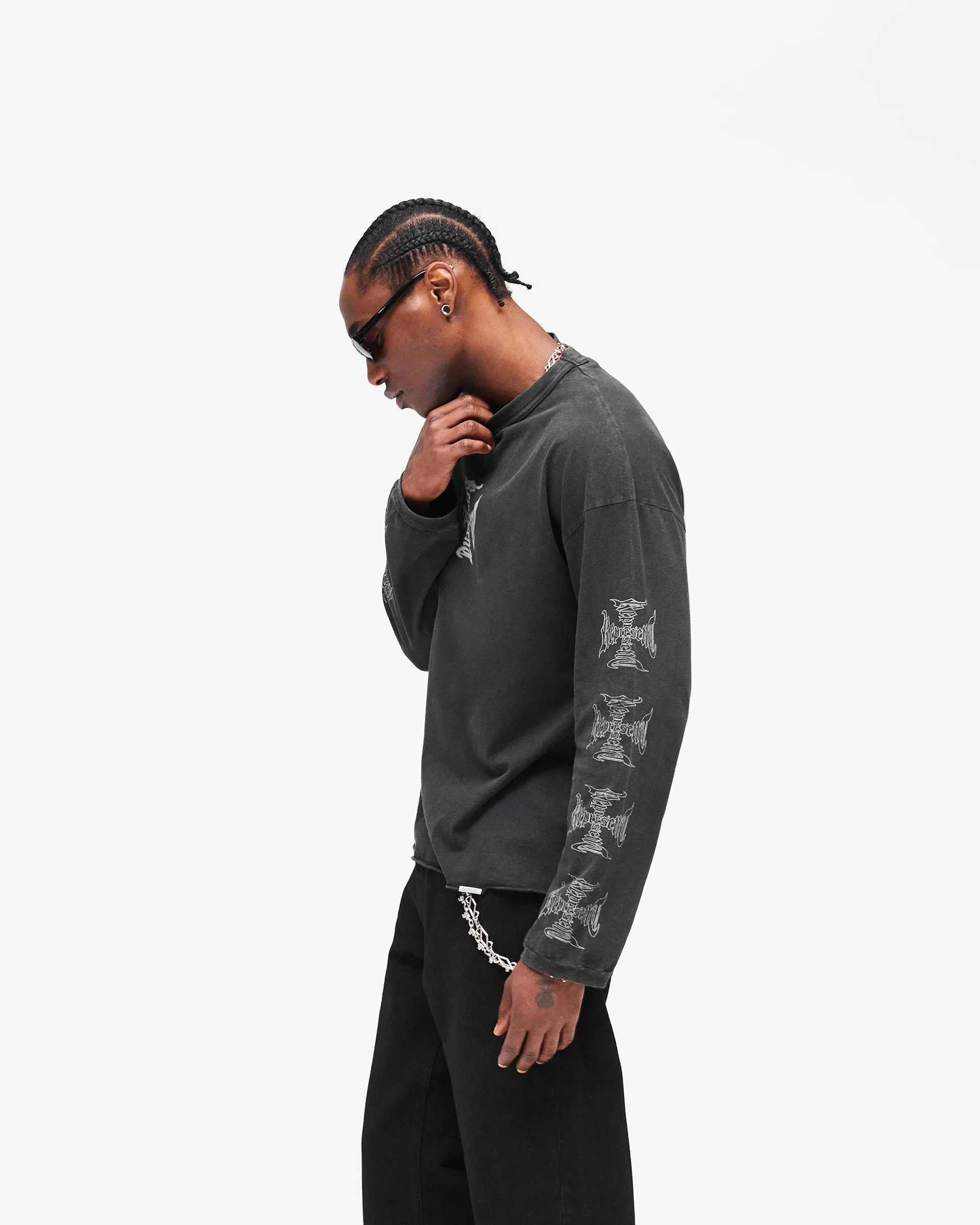 MH Long Sleeve T-Shirt - Faded Black sold by Represent product image thumbnail 5