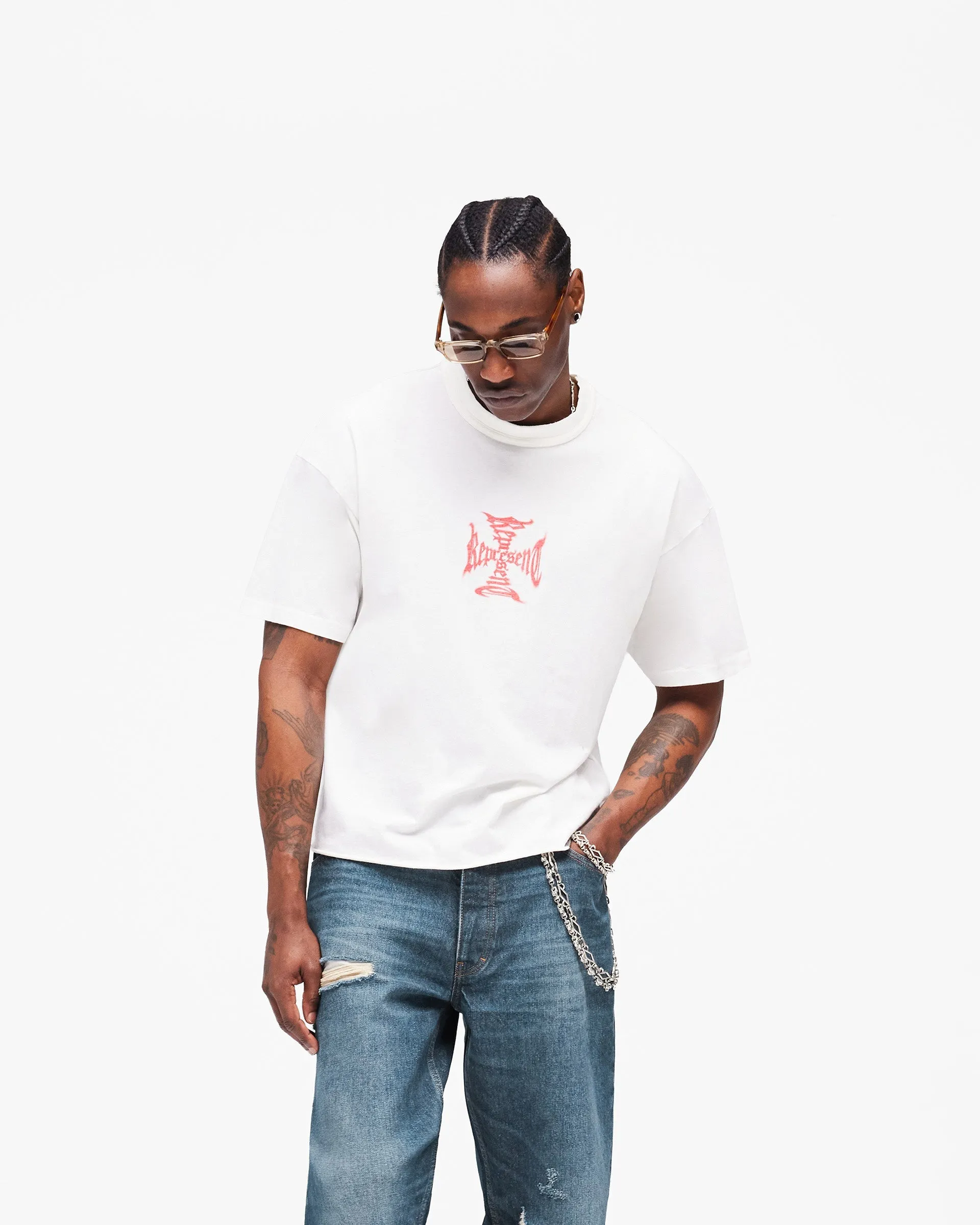 MH T-Shirt V2 - Ash White sold by Represent product image thumbnail 5