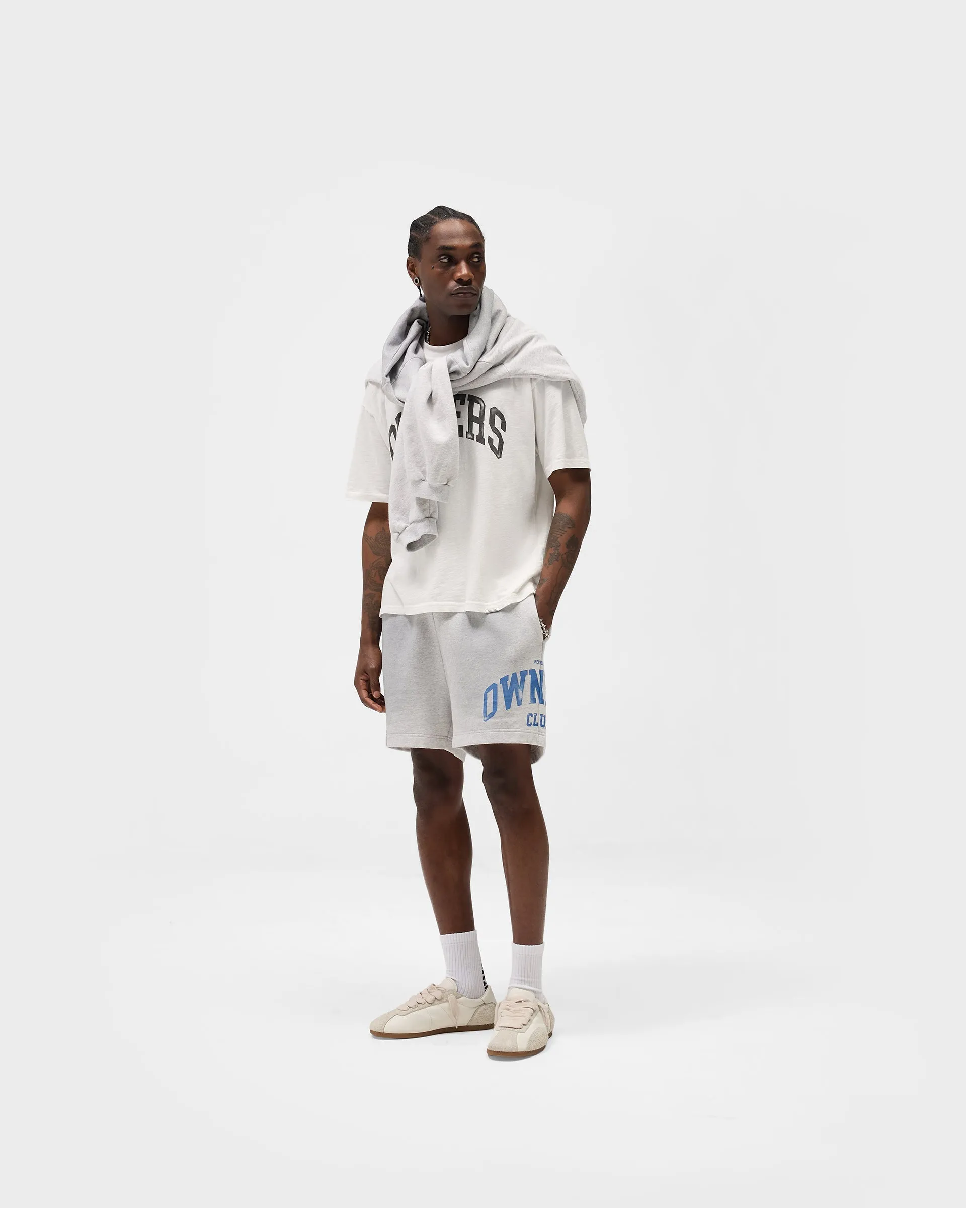 Represent Owners Club Shorts - Sprayed Ice Grey Marl sold by Represent product image thumbnail 5