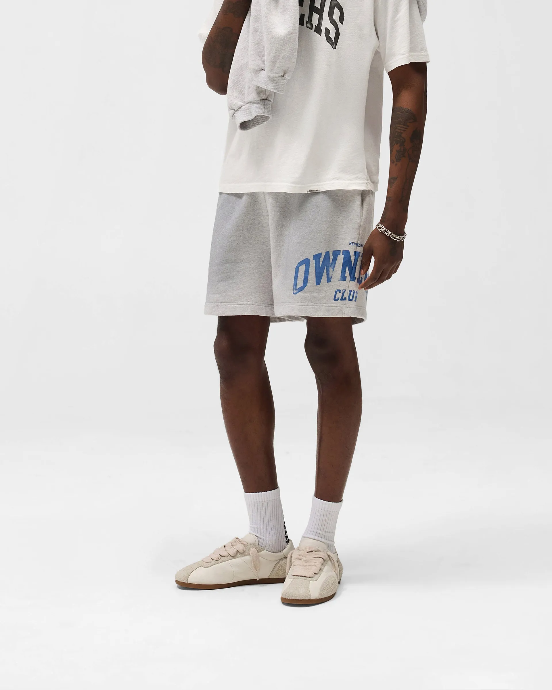 Represent Owners Club Shorts - Sprayed Ice Grey Marl sold by Represent product image thumbnail 3