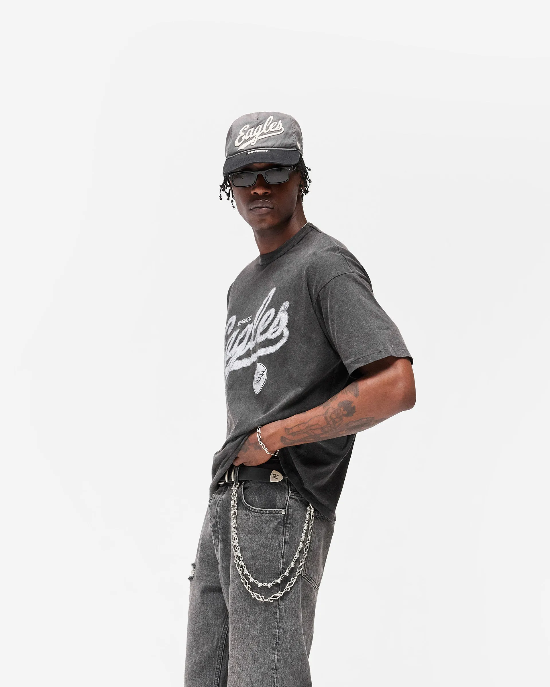 Philadelphia Eagles x Represent T-Shirt - Vintage Grey sold by Represent product image thumbnail 4