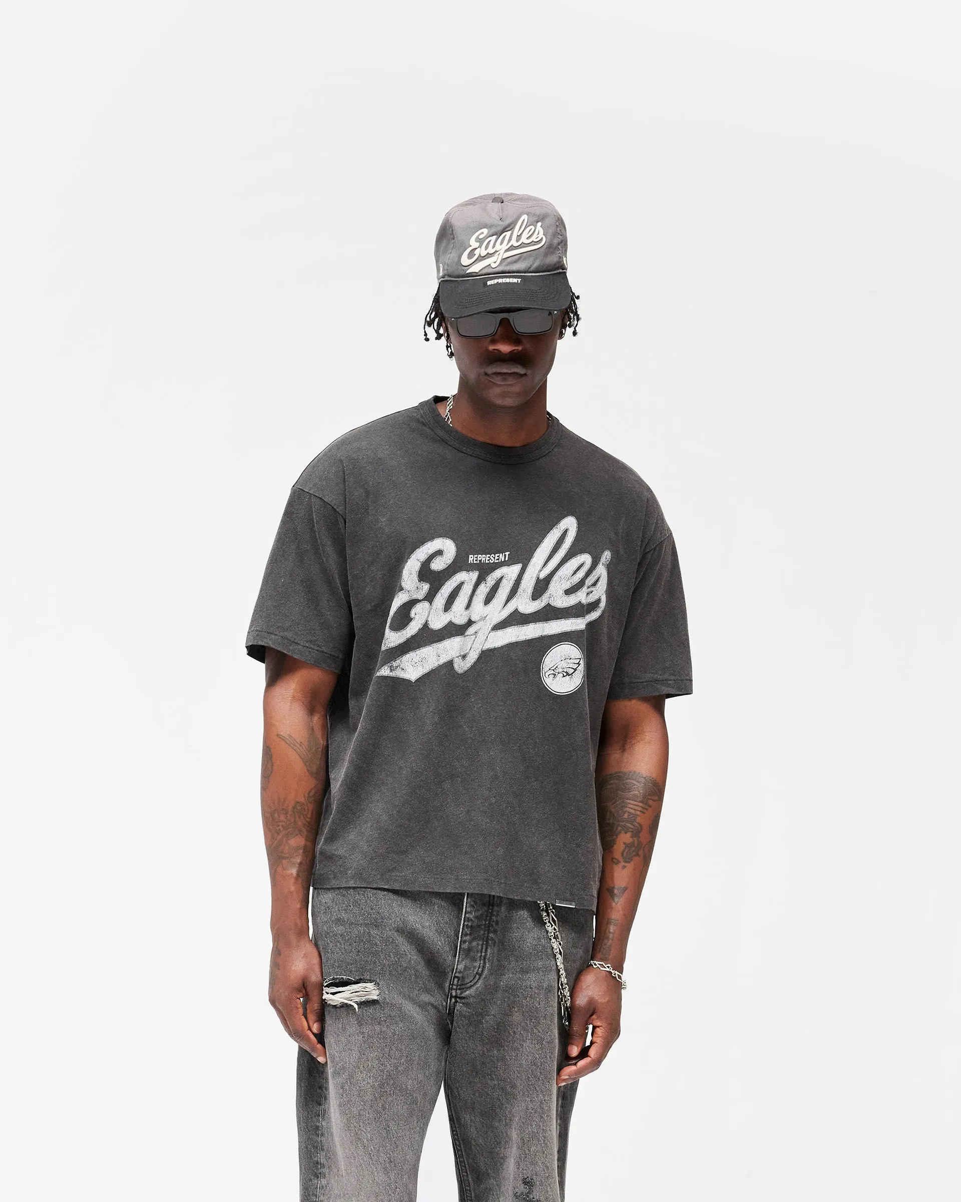 Philadelphia Eagles x Represent T-Shirt - Vintage Grey sold by Represent product image thumbnail 5