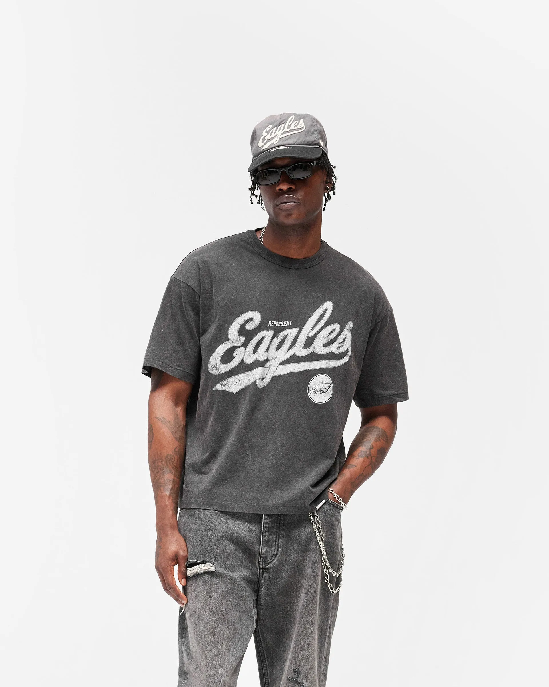 Philadelphia Eagles x Represent T-Shirt - Vintage Grey sold by Represent product image thumbnail 3