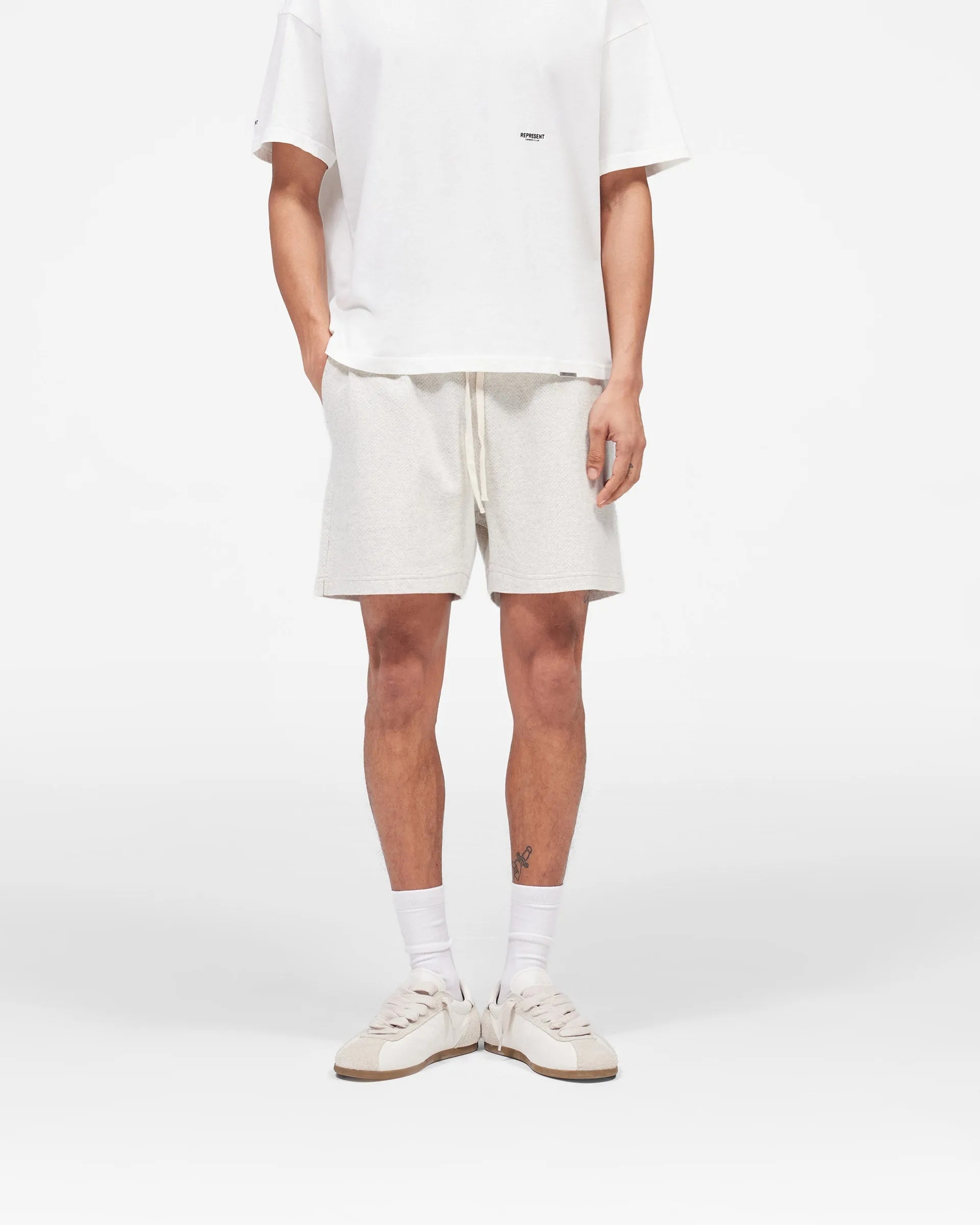 Micro Owners Club Mesh Shorts - Cream Marl sold by Represent product image thumbnail 3