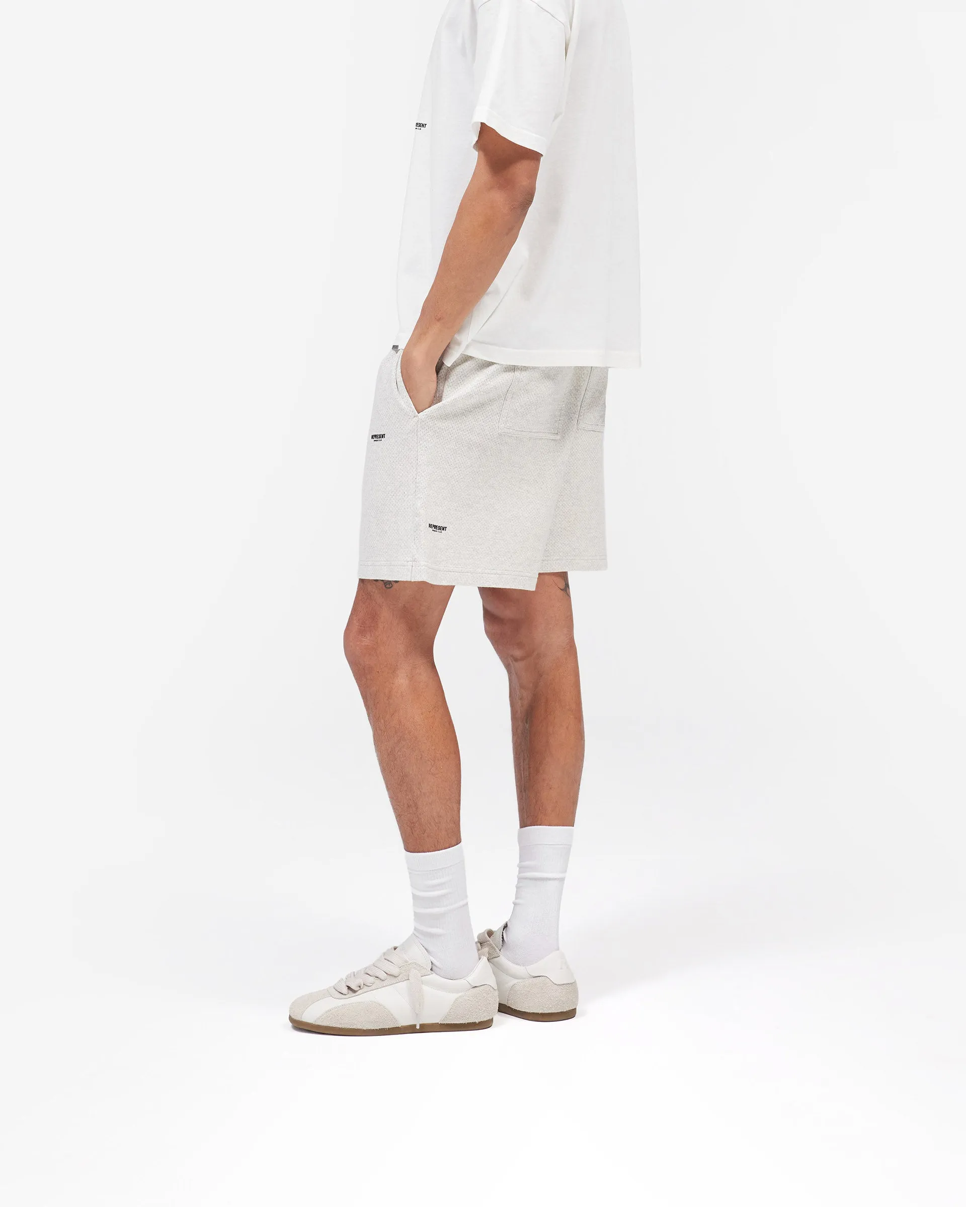 Micro Owners Club Mesh Shorts - Cream Marl sold by Represent product image thumbnail 4