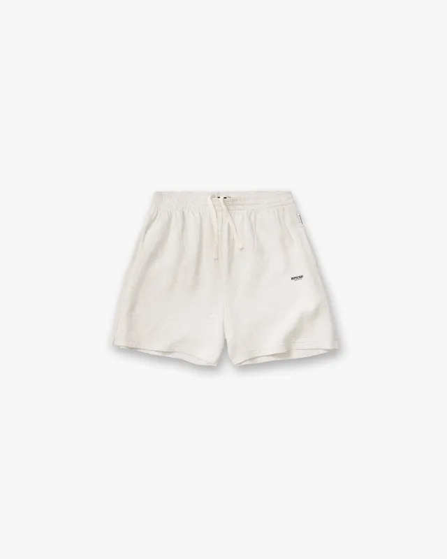 Micro Owners Club Mesh Shorts - Cream Marl made by Represent