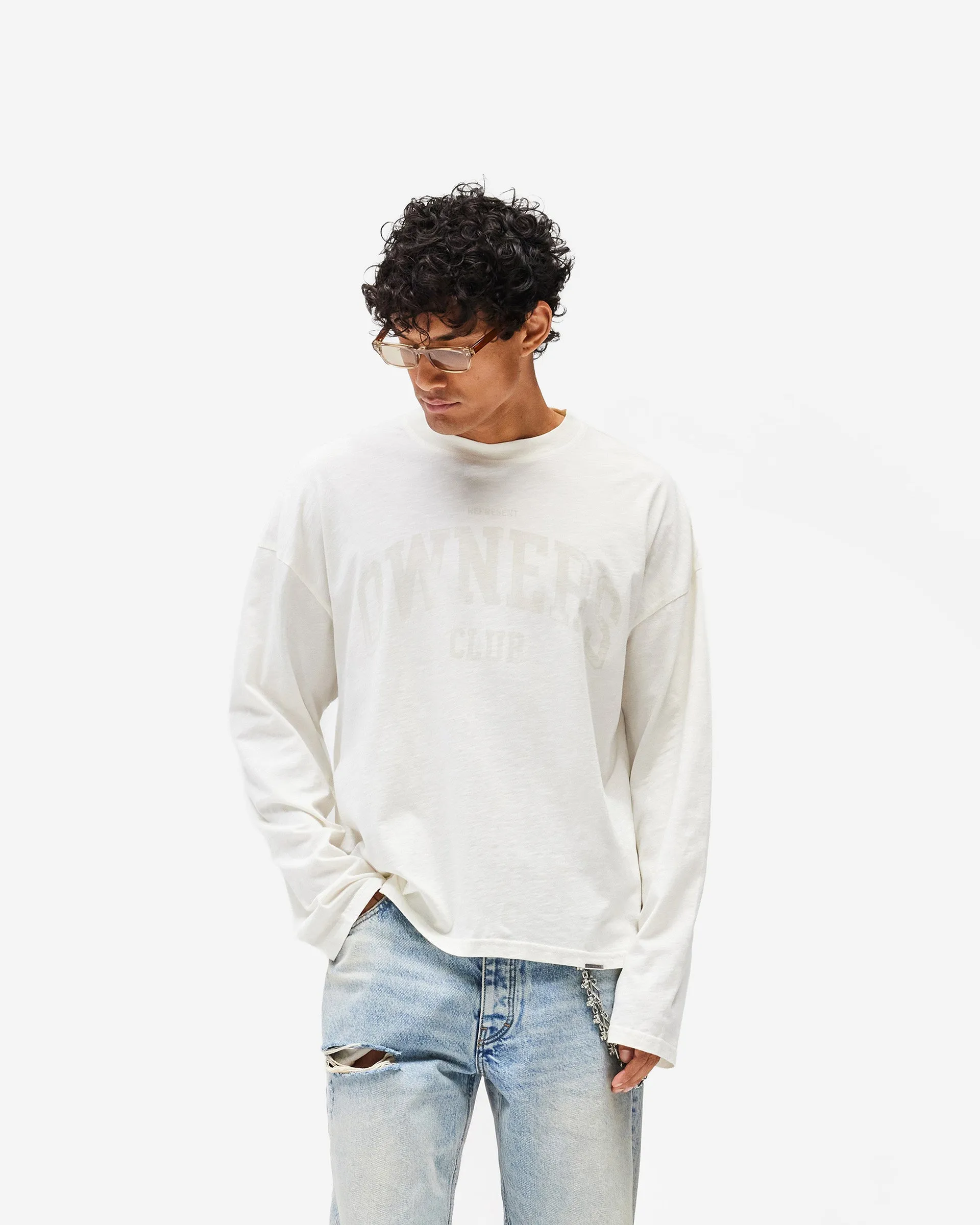 Represent Owners Club Long Sleeve T-Shirt - Chalk sold by Represent product image thumbnail 2