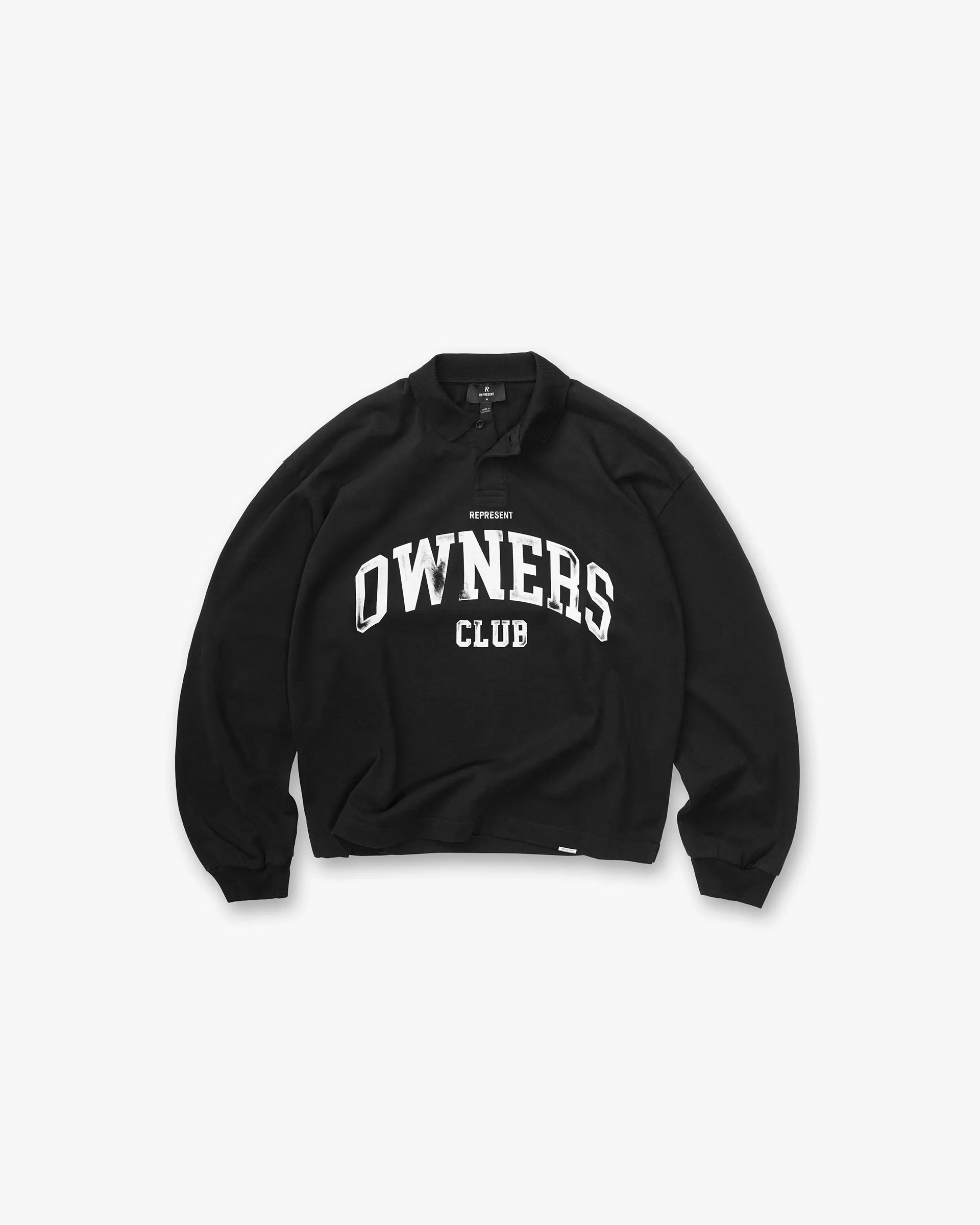 Represent Owners Club Rugby Polo - Jet Black sold by Represent