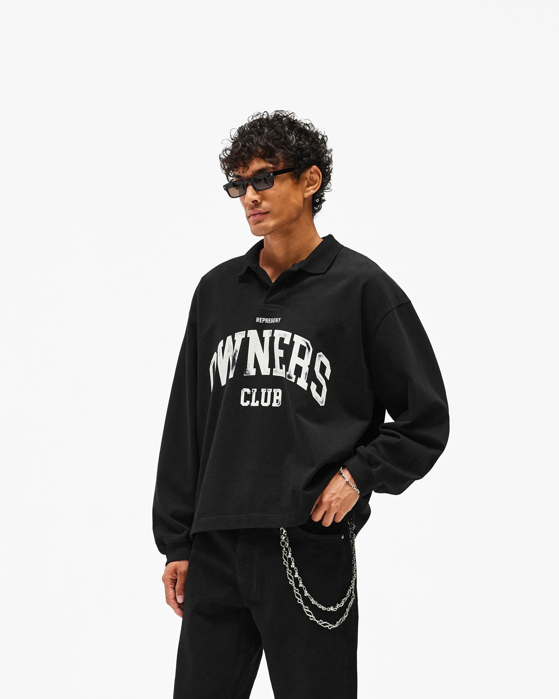 Represent Owners Club Rugby Polo - Jet Black sold by Represent product image thumbnail 2