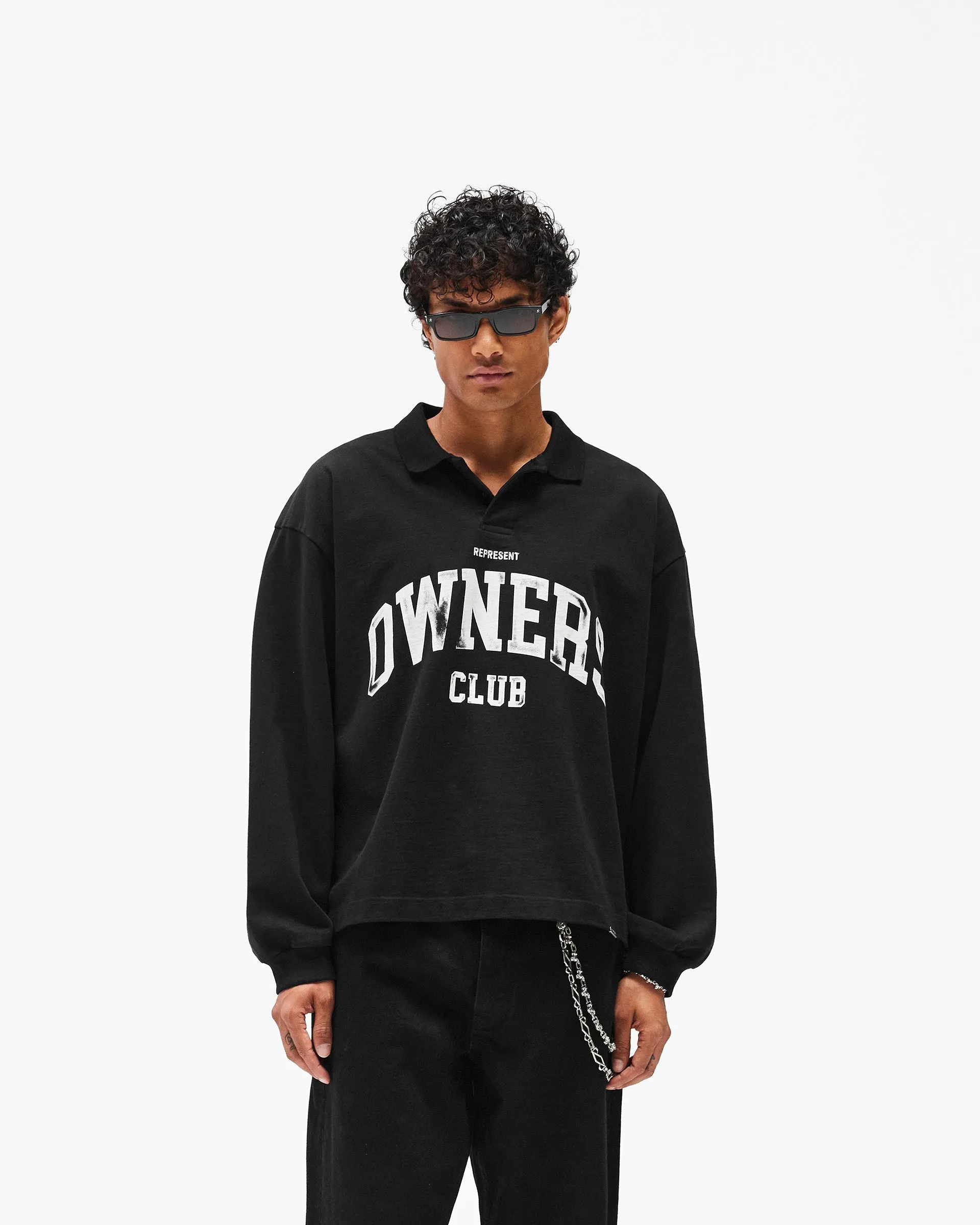 Represent Owners Club Rugby Polo - Jet Black sold by Represent product image thumbnail 3