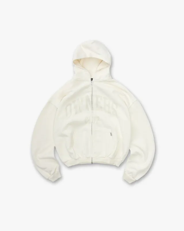 Represent Owners Club Zip Through Hoodie - Chalk made by Represent