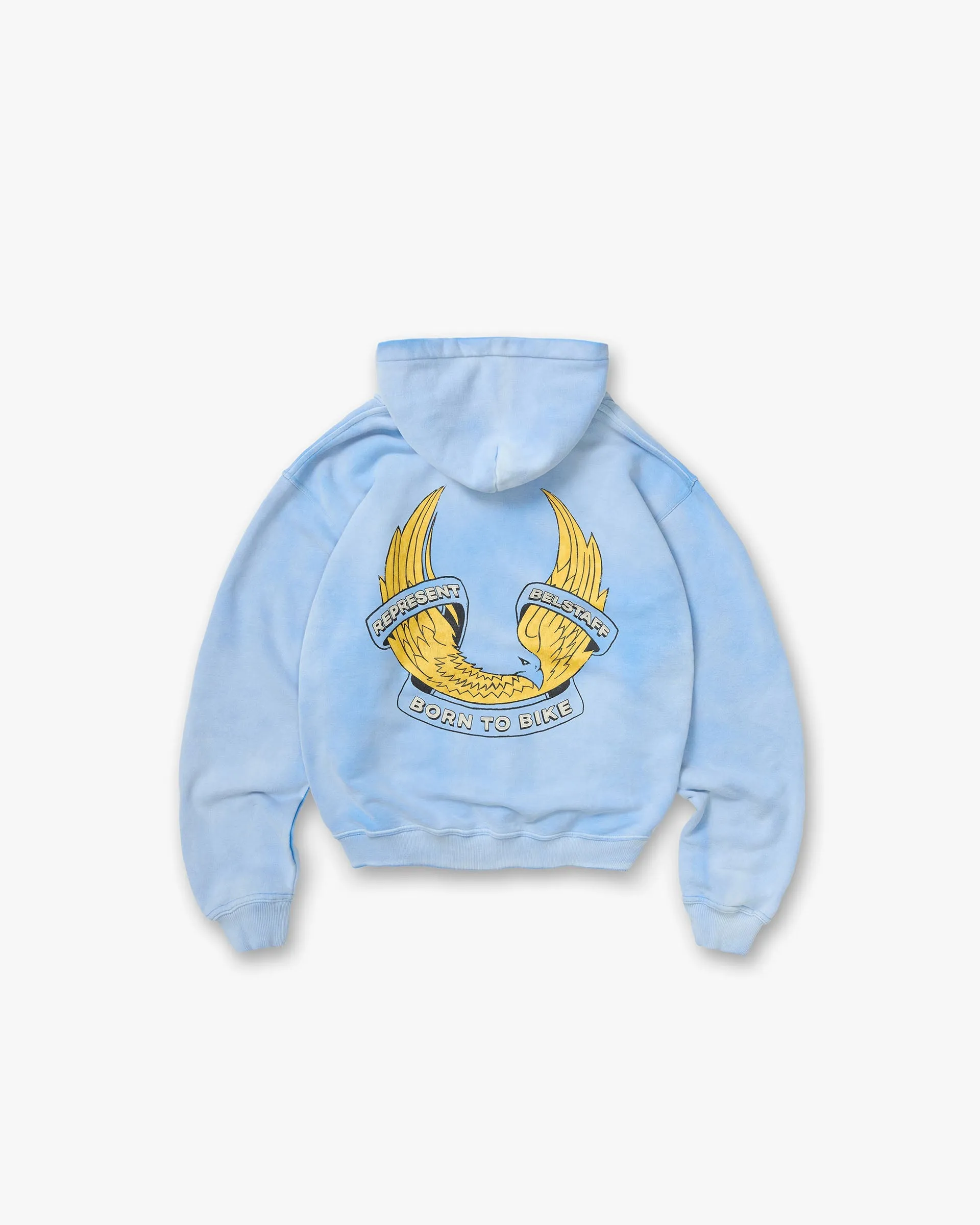 Represent X Belstaff Born To Bike Hoodie - Mid Blue sold by Represent product image thumbnail 2