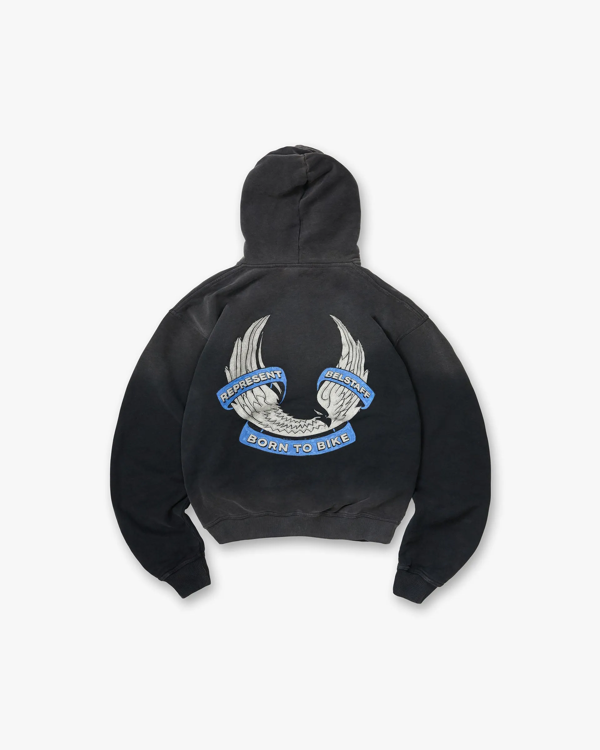 Represent X Belstaff Born To Bike Hoodie - Aged Black sold by Represent product image thumbnail 2