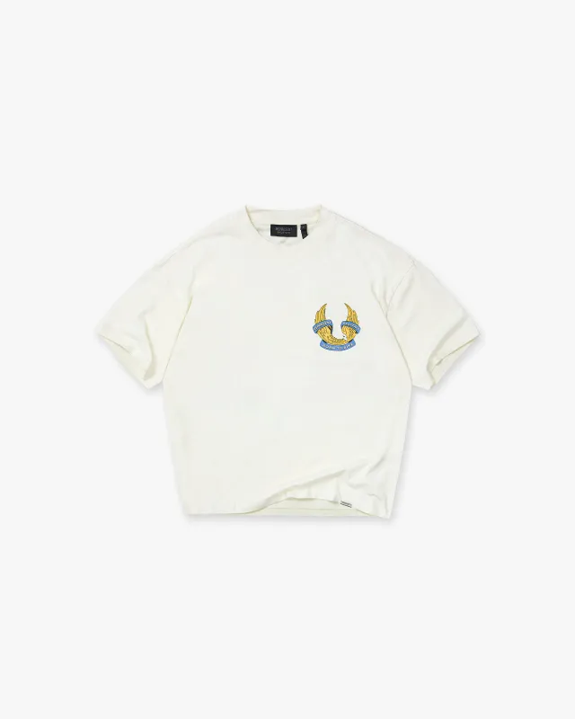 Represent X Belstaff Born To Bike T-Shirt - Flat White made by Represent