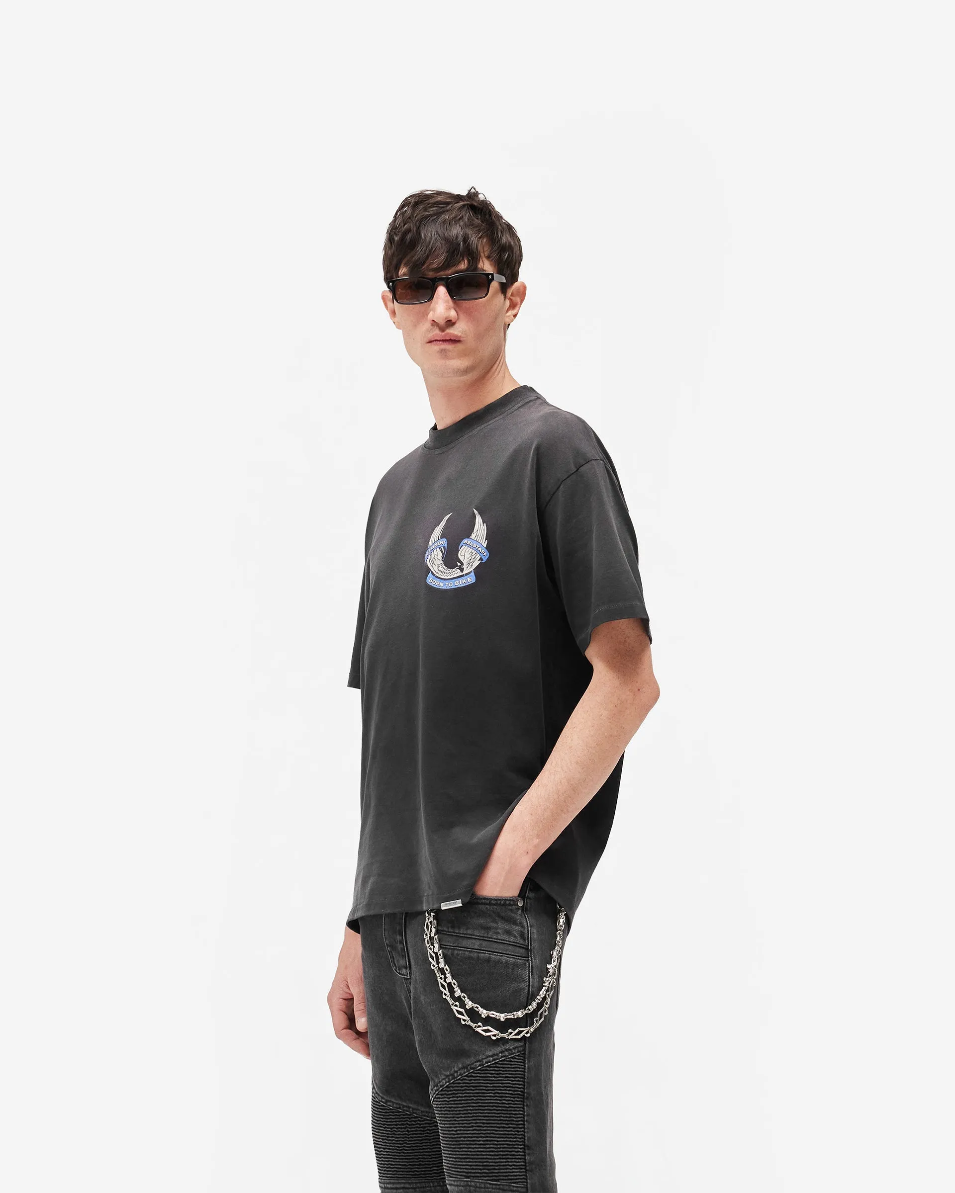 Represent X Belstaff Born To Bike T-Shirt - Aged Black sold by Represent product image thumbnail 4