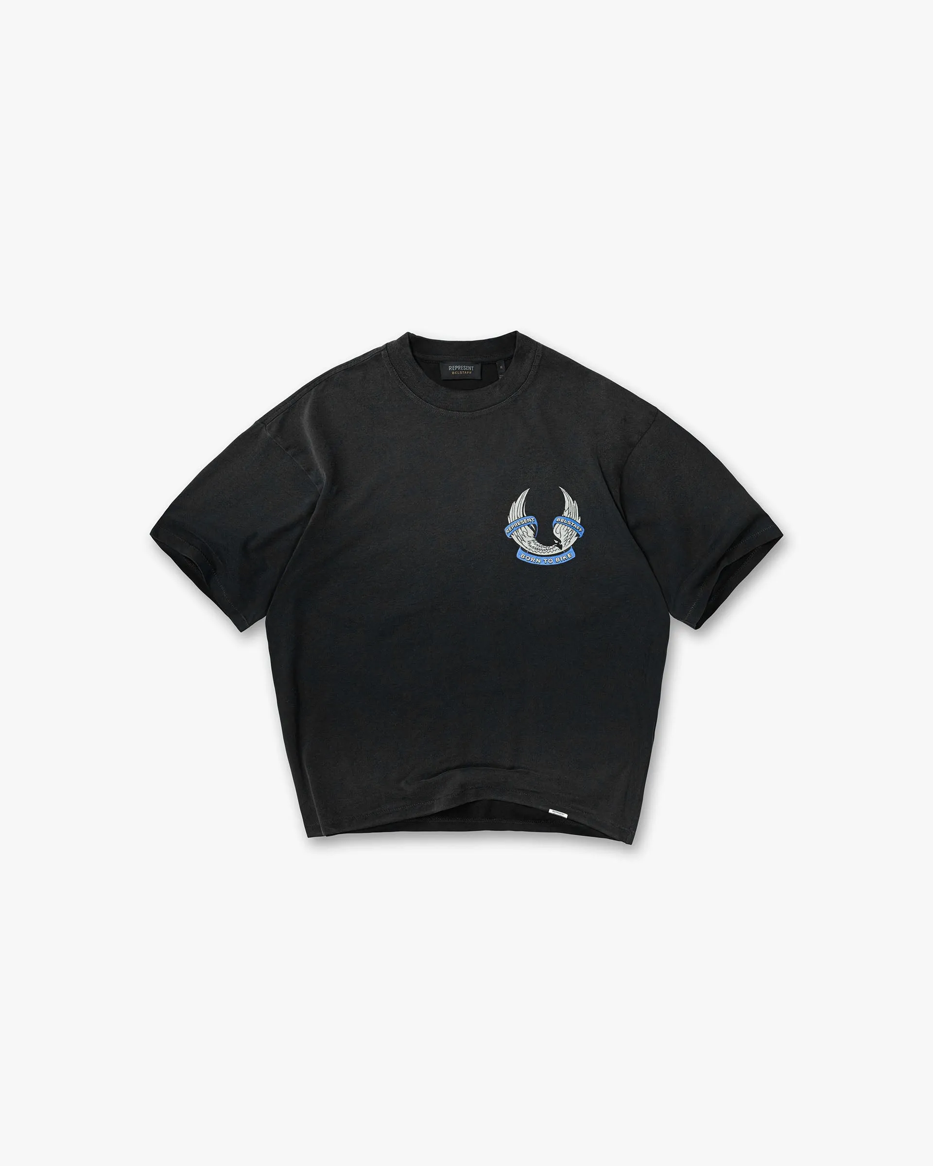 Represent X Belstaff Born To Bike T-Shirt - Aged Black sold by Represent