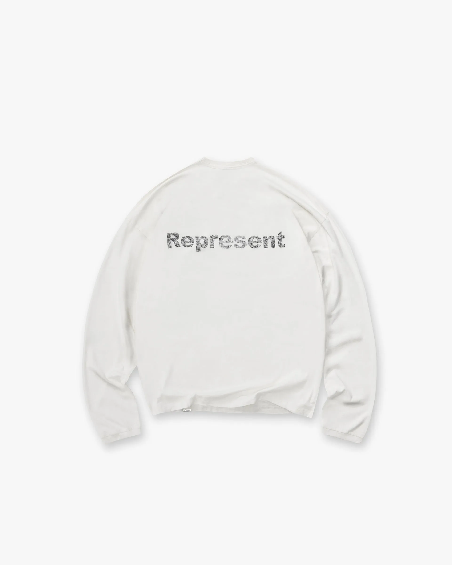 Lowercase Logo Long Sleeve T-Shirt - Flat White sold by Represent product image thumbnail 2