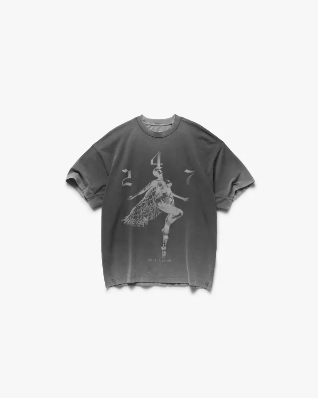 247 Fallen Angel Graphic T-Shirt - Vintage Black made by Represent