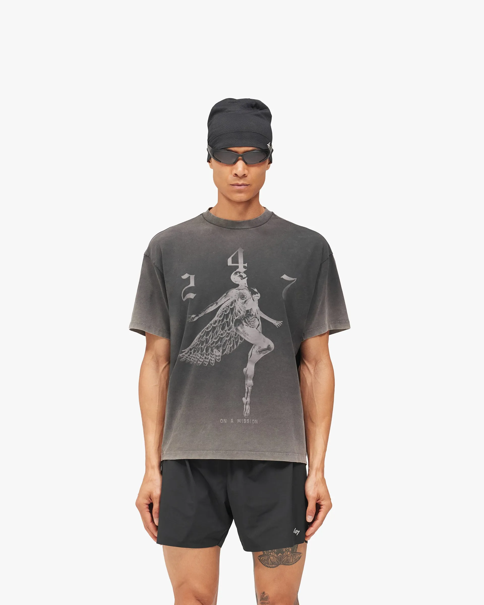247 Fallen Angel Graphic T-Shirt - Vintage Black sold by Represent product image thumbnail 3