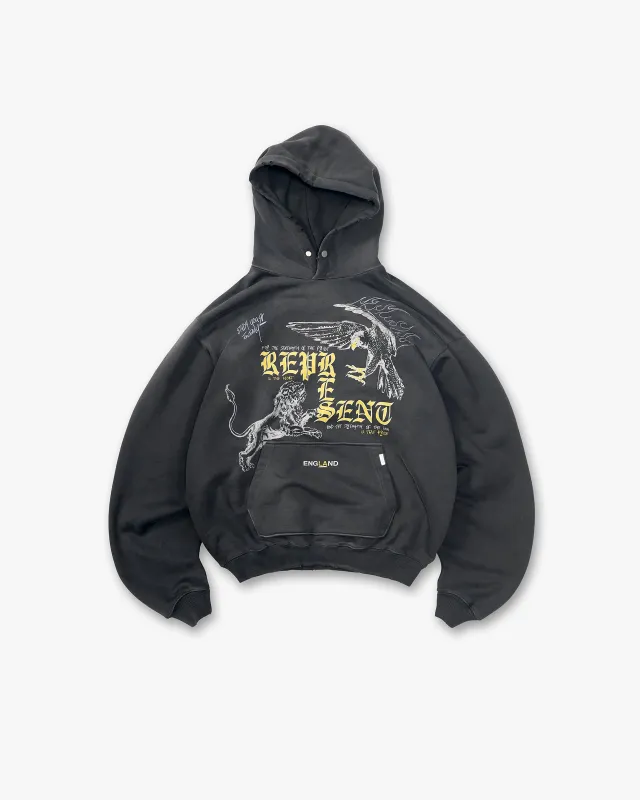 Enemy Hoodie - Washed Black made by Represent