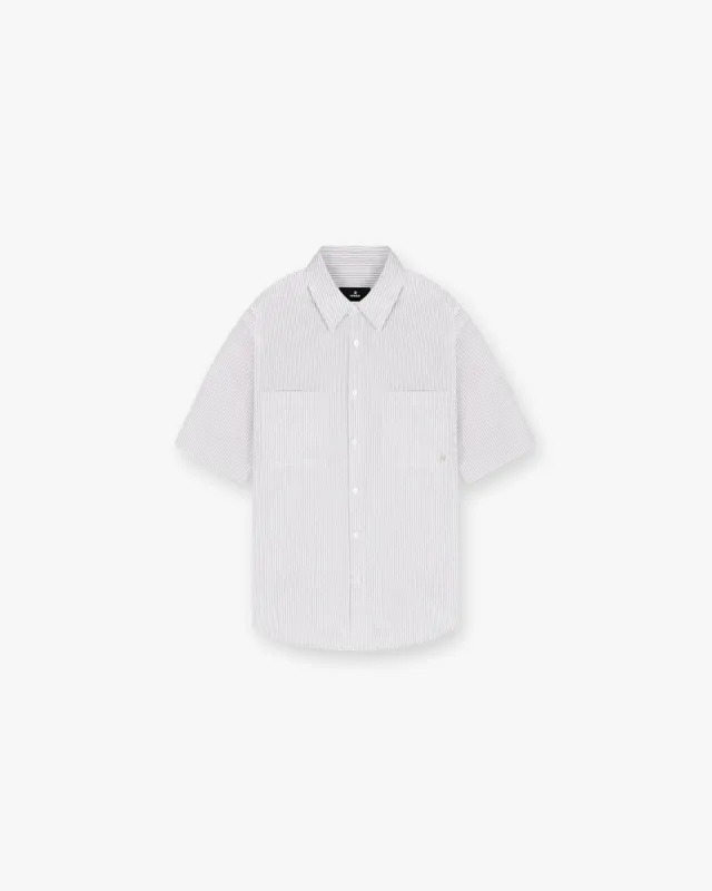 Short Sleeve Pinstripe Shirt - Grey sold by Represent