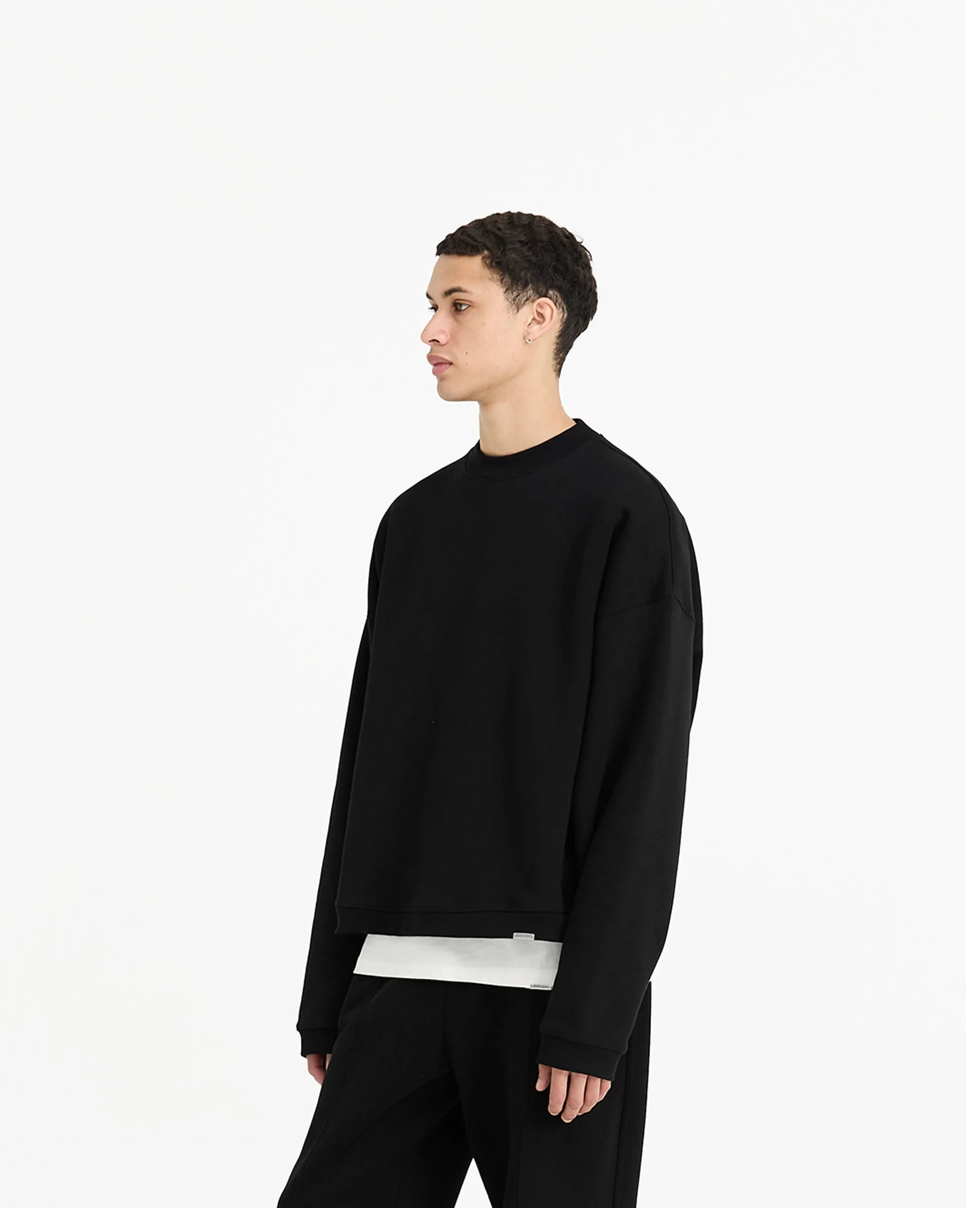 Initial Boxy Sweater - Black sold by Represent product image thumbnail 2