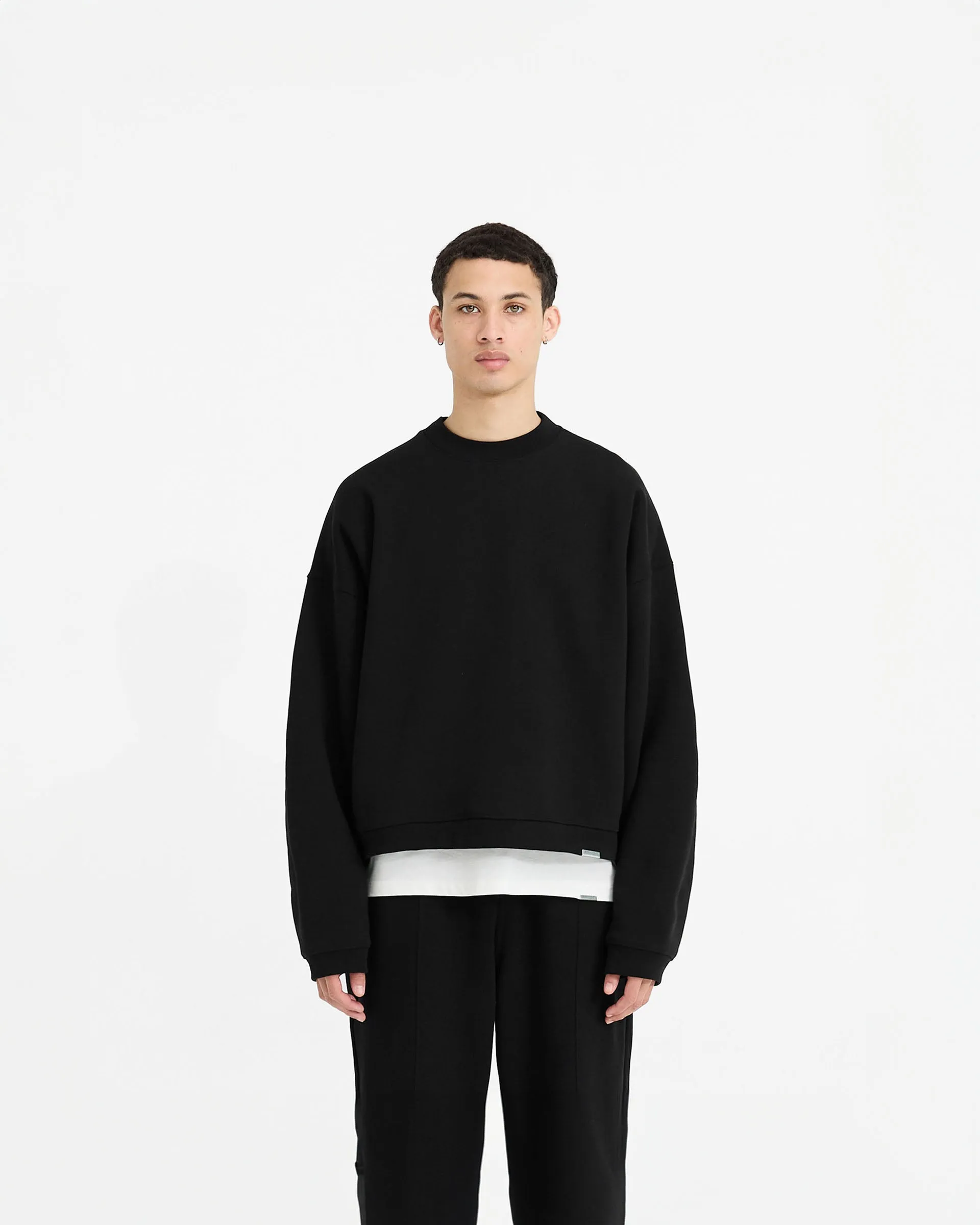 Initial Boxy Sweater - Black sold by Represent product image thumbnail 3