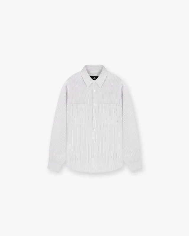 Long Sleeve Pinstripe Shirt - Grey sold by Represent