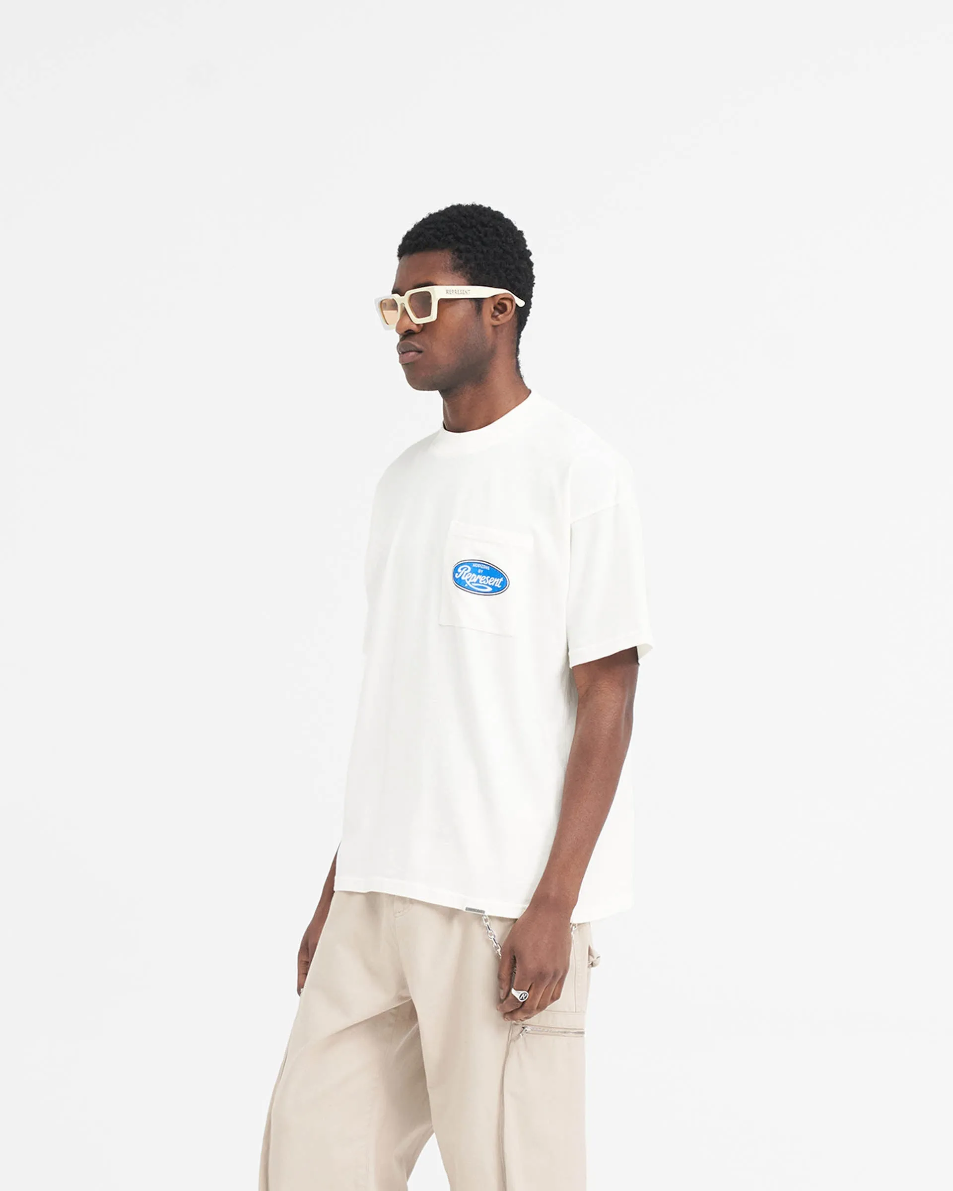 Classic Parts T-Shirt - Flat White sold by Represent product image thumbnail 4