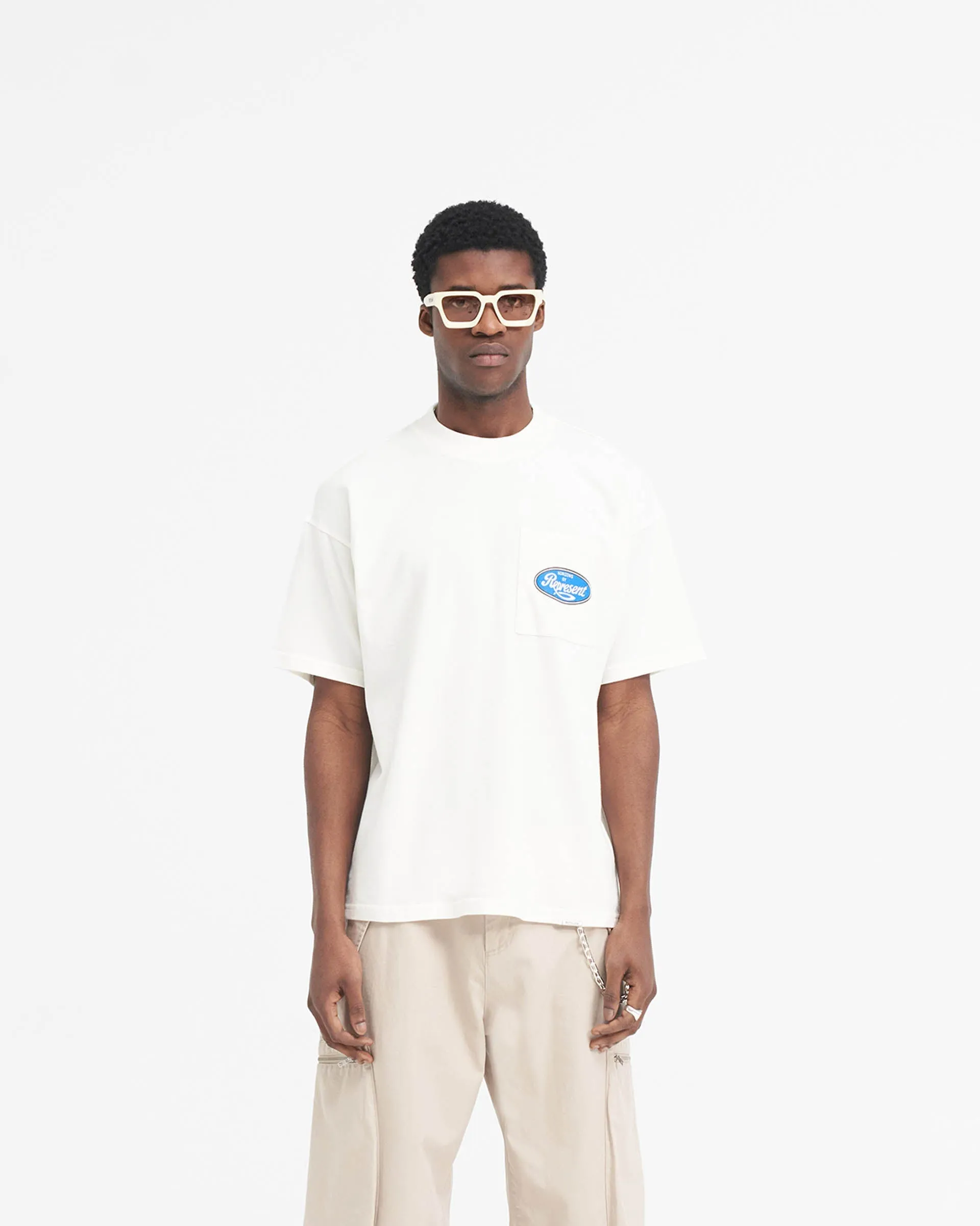 Classic Parts T-Shirt - Flat White sold by Represent product image thumbnail 3