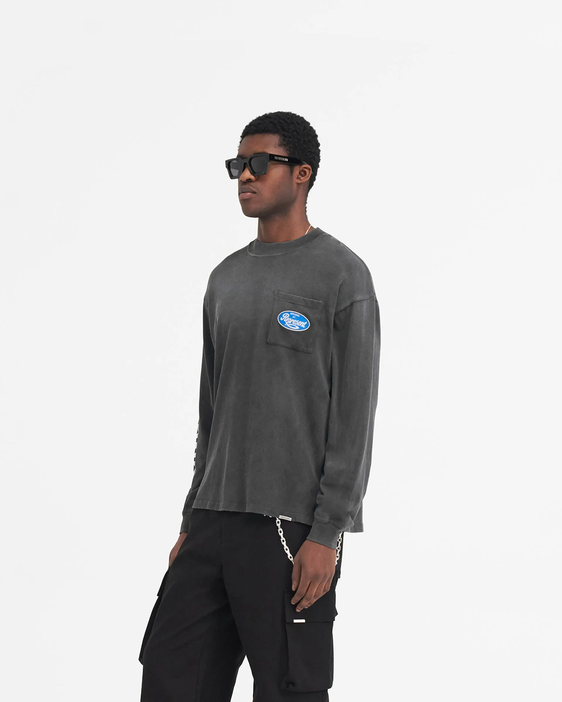 Classic Parts Long Sleeve T-Shirt - Aged Black sold by Represent product image thumbnail 4