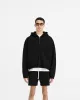 Initial Boxy Zip Through Hoodie - Black sold by Represent