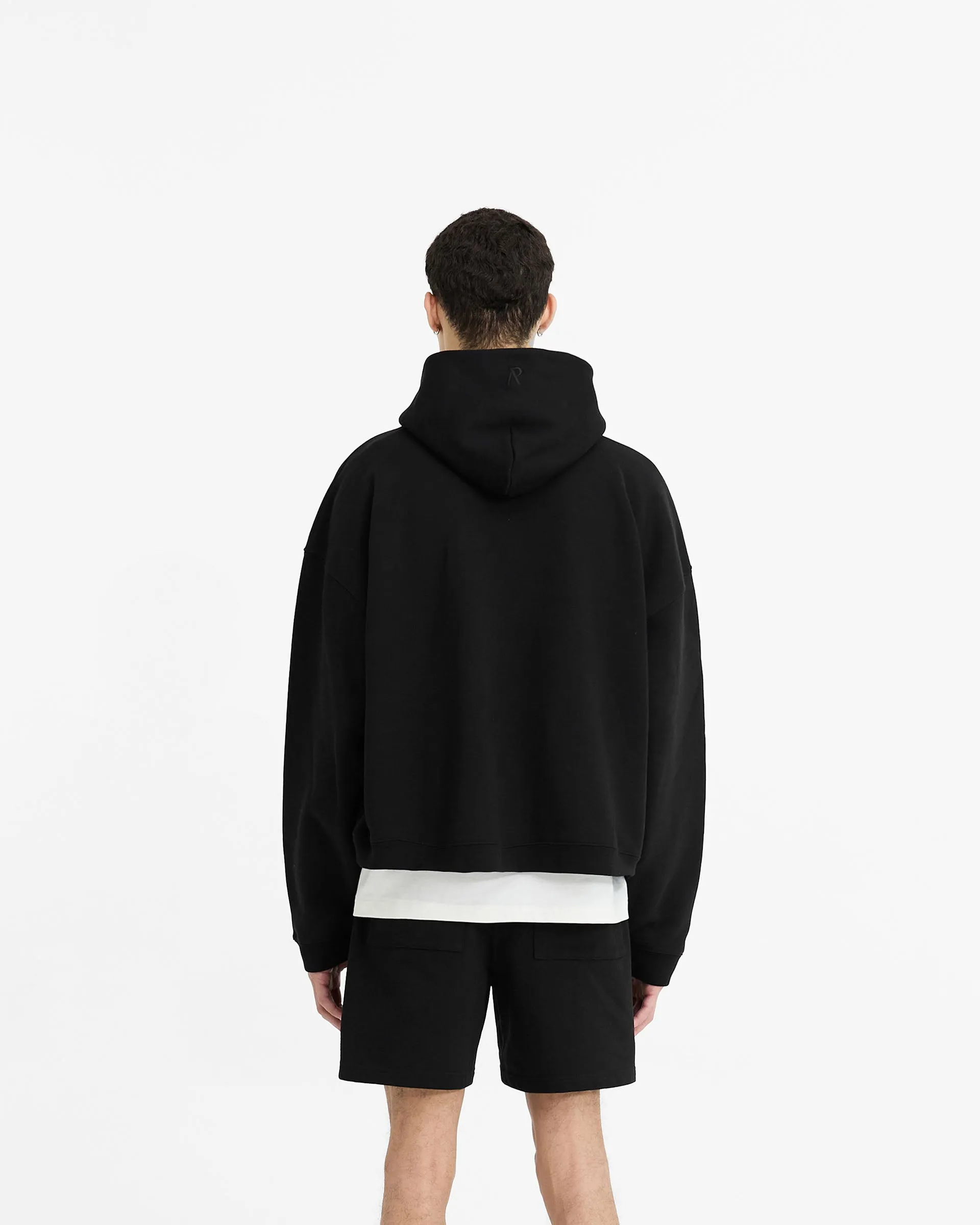 Initial Boxy Hoodie - Black sold by Represent product image thumbnail 4