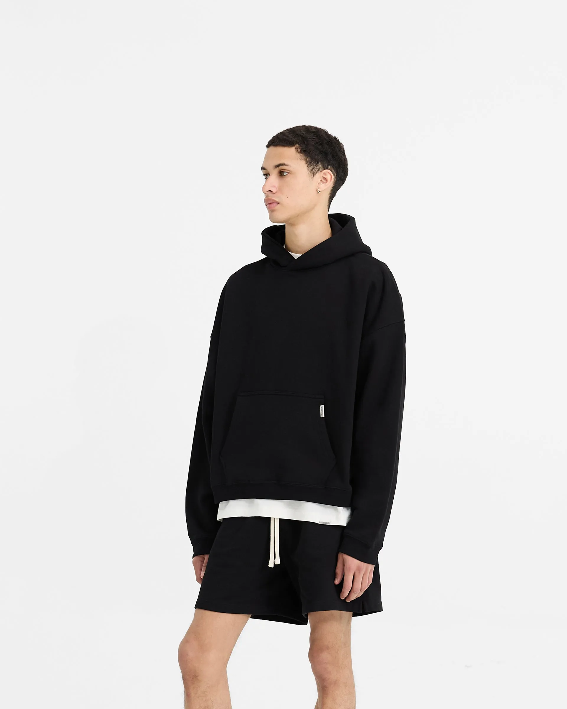Initial Boxy Hoodie - Black sold by Represent product image thumbnail 2