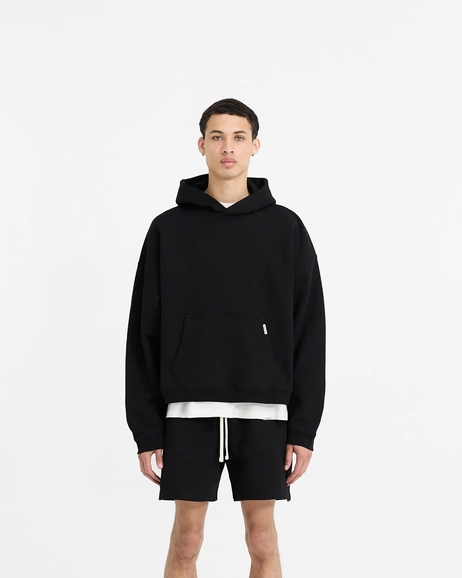 Initial Boxy Hoodie - Black sold by Represent product image thumbnail 3