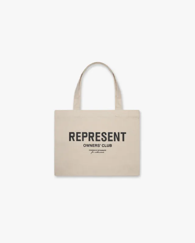 Owners Club Tote Bag - Vintage White/Black sold by Represent