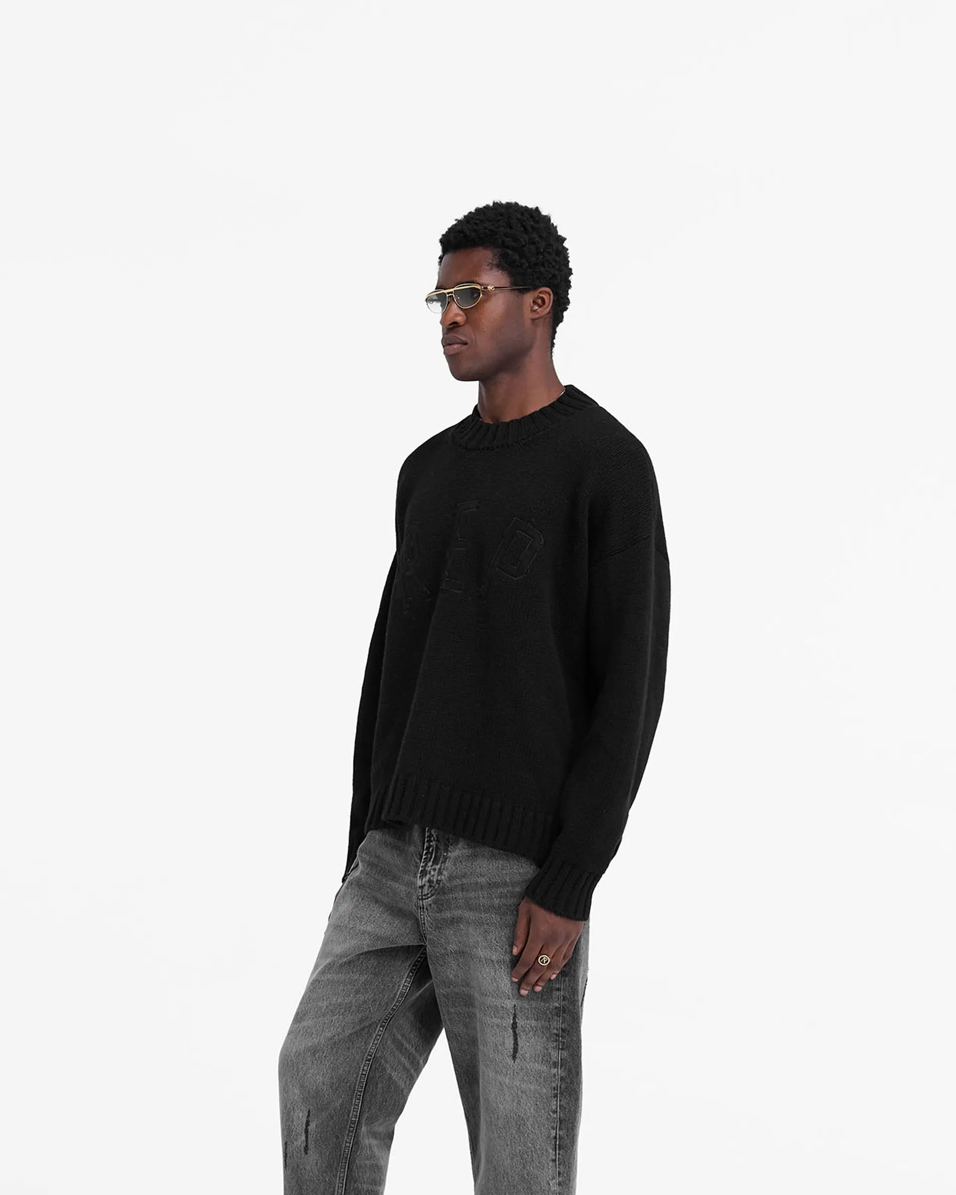Rep Knit Jumper - Black sold by Represent product image thumbnail 2