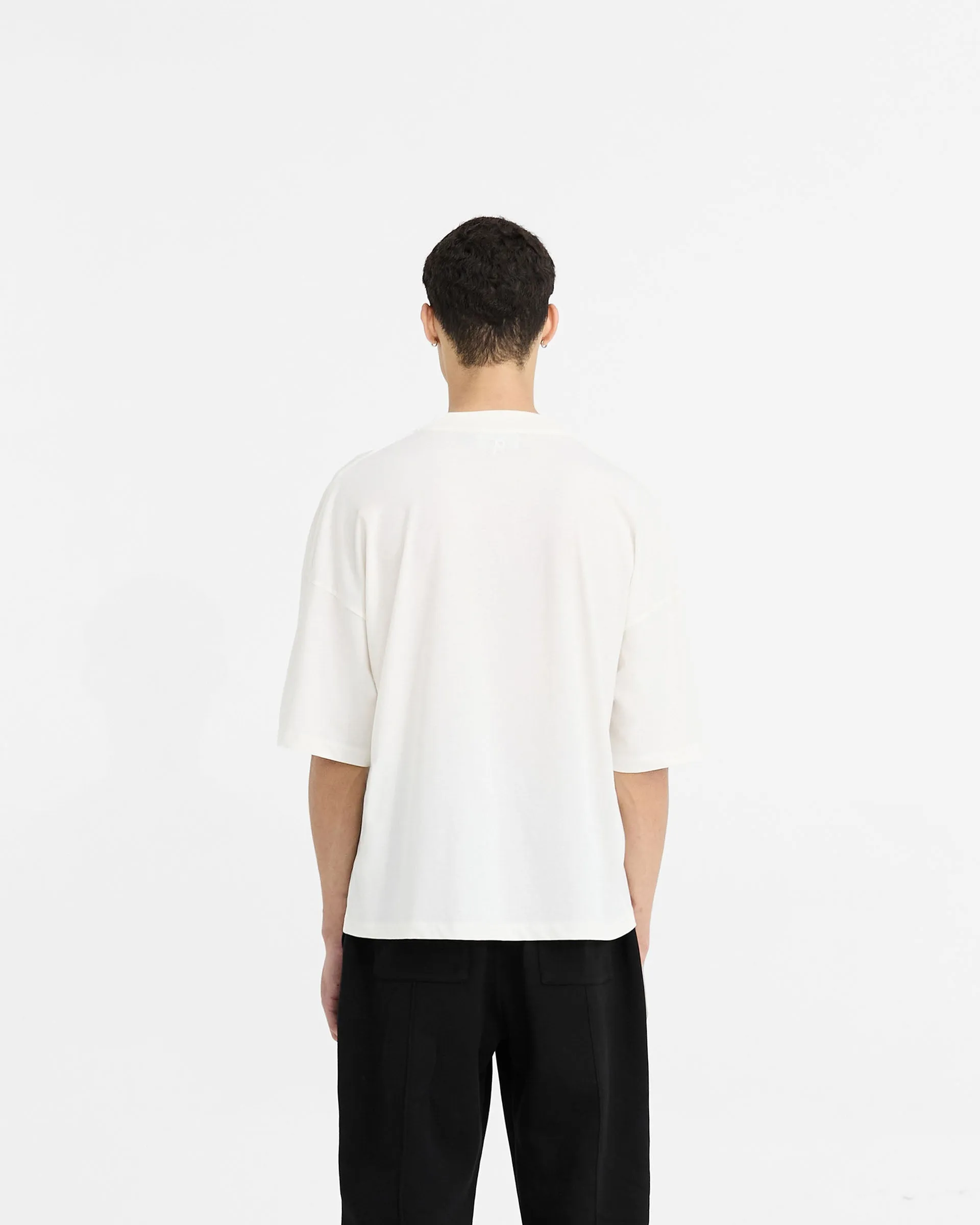 Initial Boxy T-Shirt - Flat White sold by Represent product image thumbnail 4
