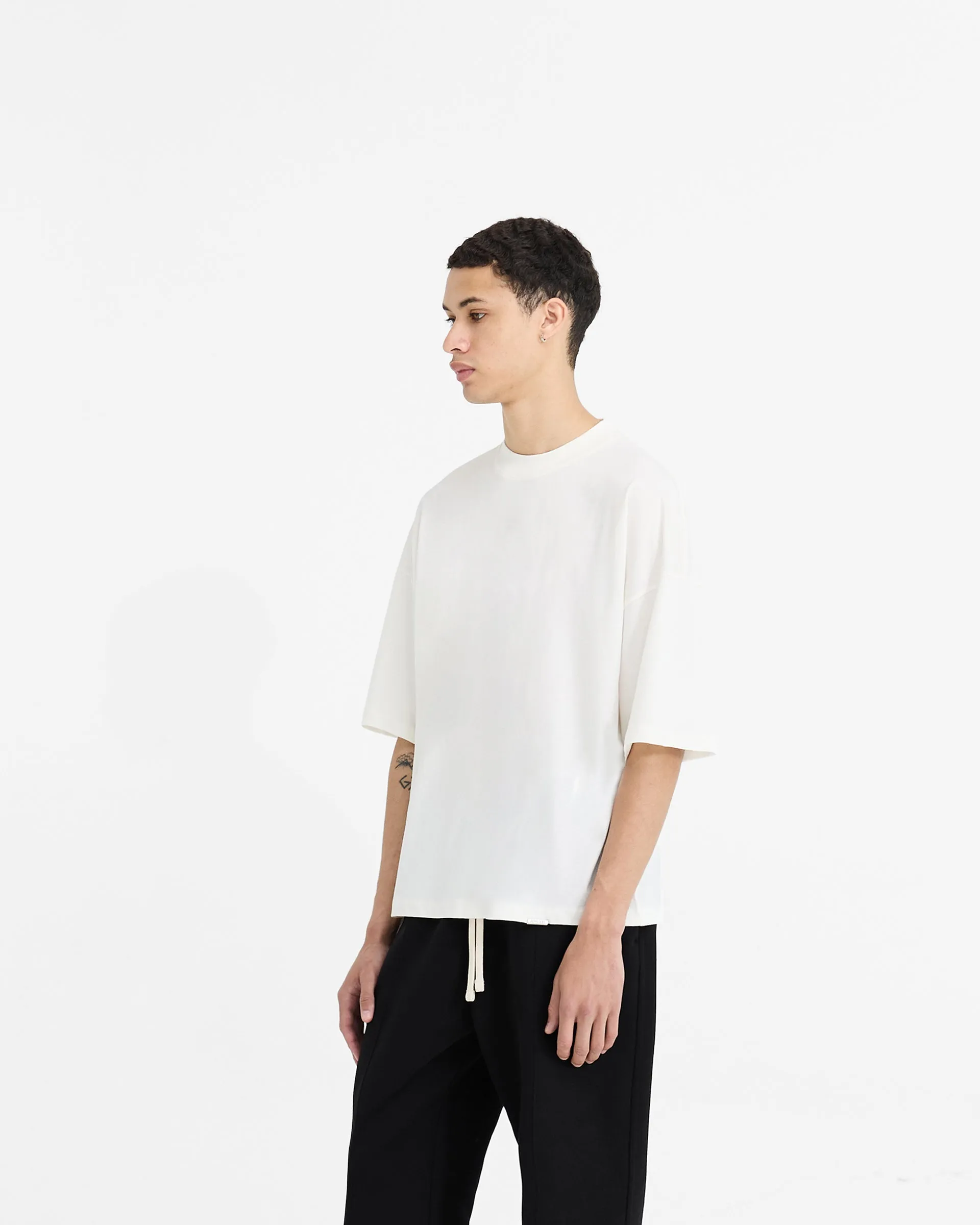 Initial Boxy T-Shirt - Flat White sold by Represent product image thumbnail 2
