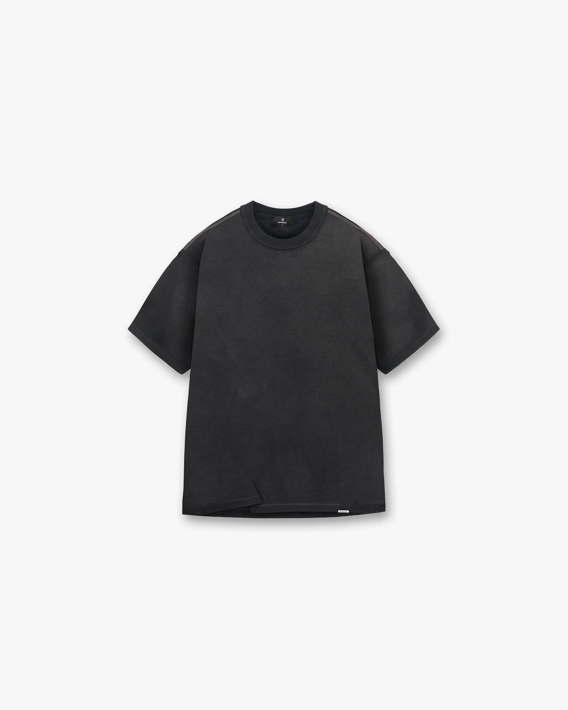 Heavyweight Initial T-Shirt - Stained Black sold by Represent