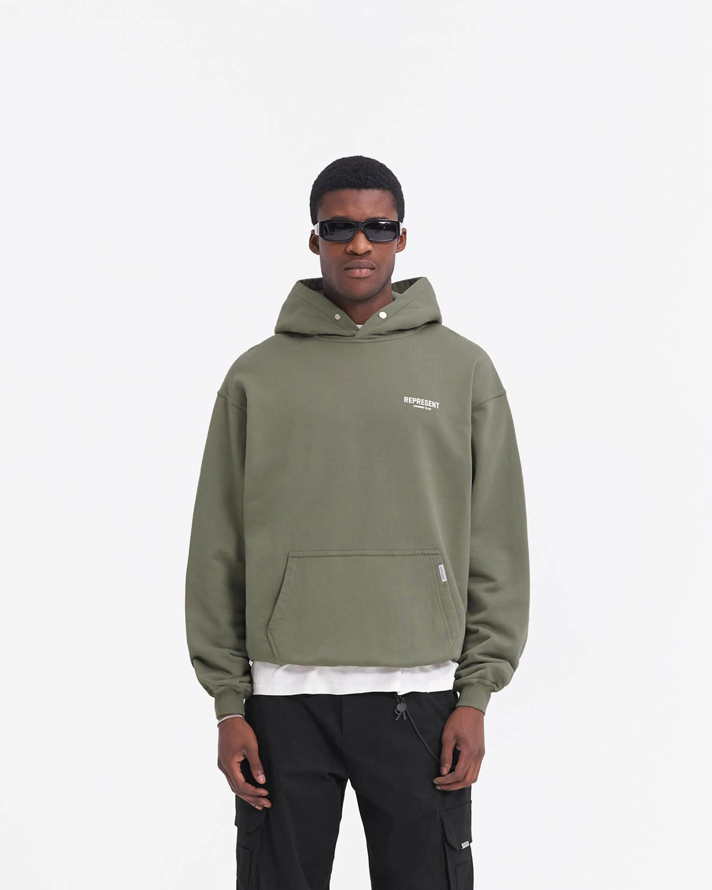 Represent Owners Club Hoodie - Olive sold by Represent product image thumbnail 3