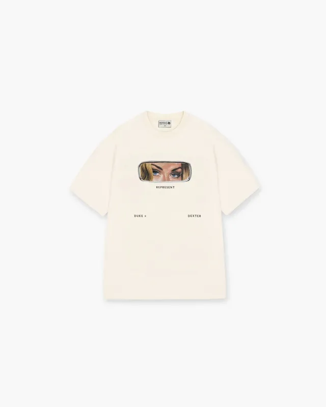 Represent X Duke + Dexter Rearview Mirror T-Shirt - Ecru made by Represent