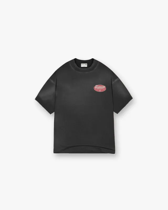 Represent X Duke + Dexter British Luxury T-Shirt - Stained Black sold by Represent