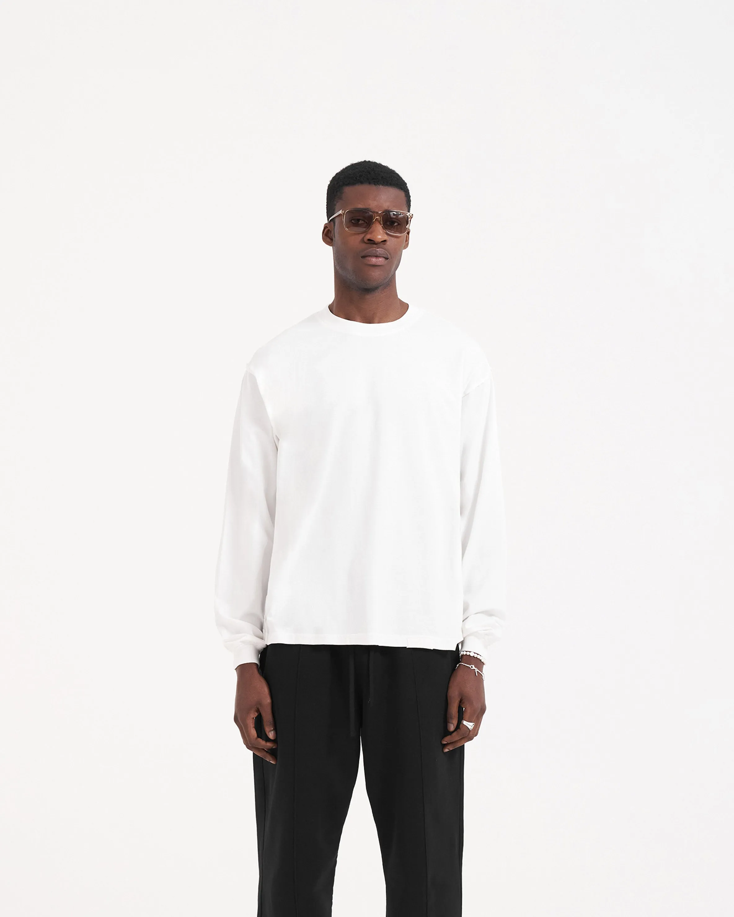 Initial Long Sleeve T-Shirt - Flat White sold by Represent product image thumbnail 3