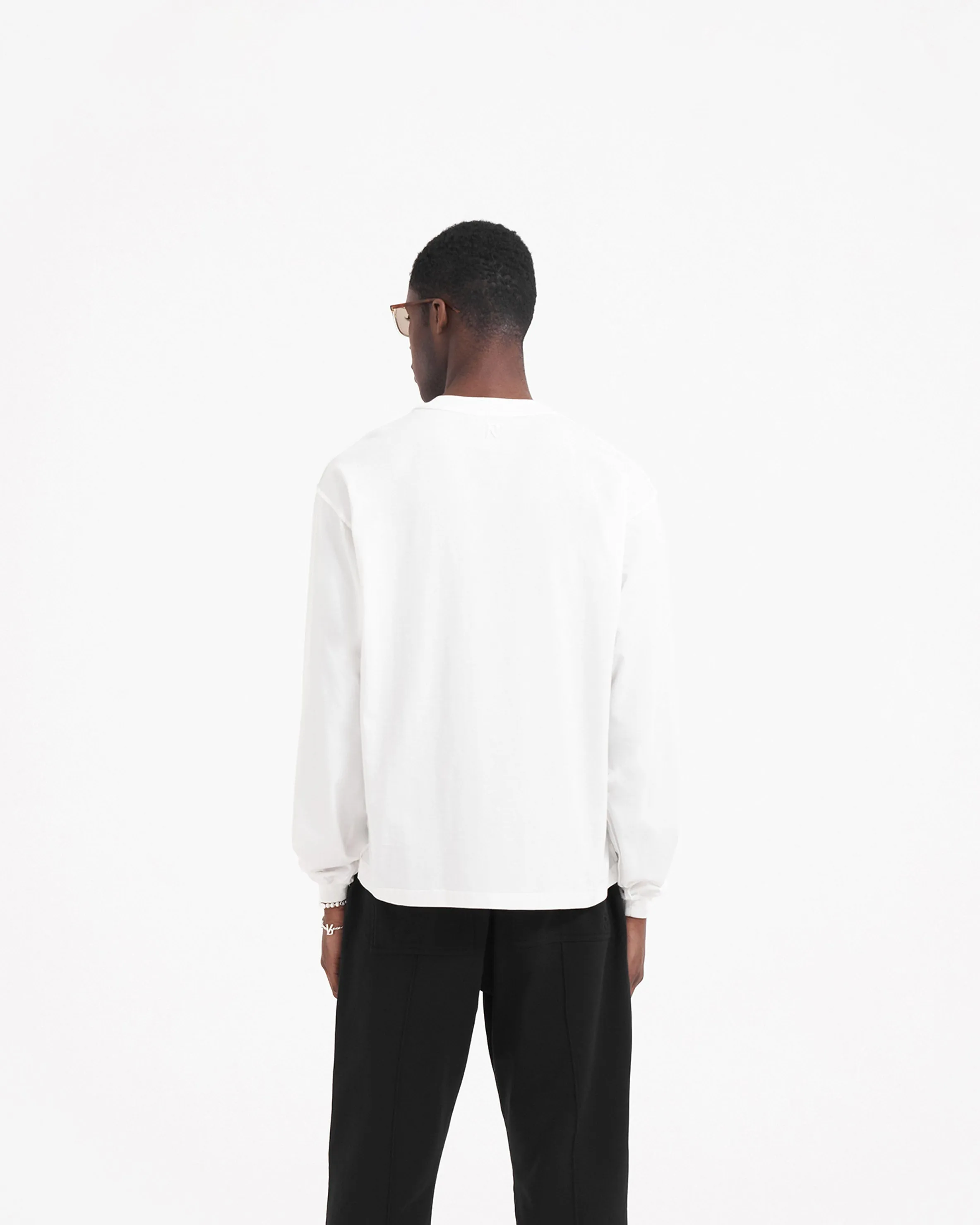 Initial Long Sleeve T-Shirt - Flat White sold by Represent product image thumbnail 4