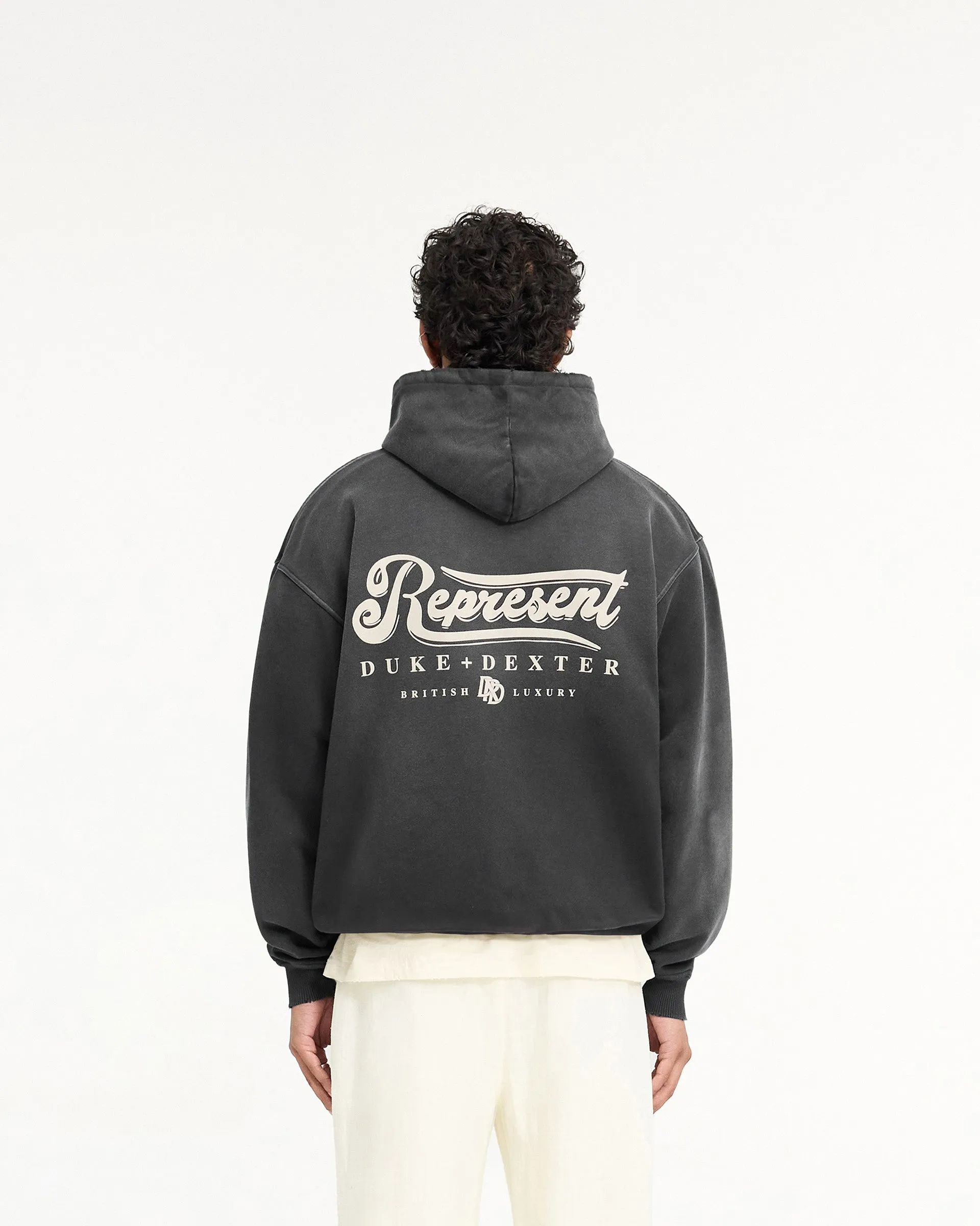 Represent X Duke + Dexter British Luxury Hoodie - Stained Black sold by Represent product image thumbnail 5