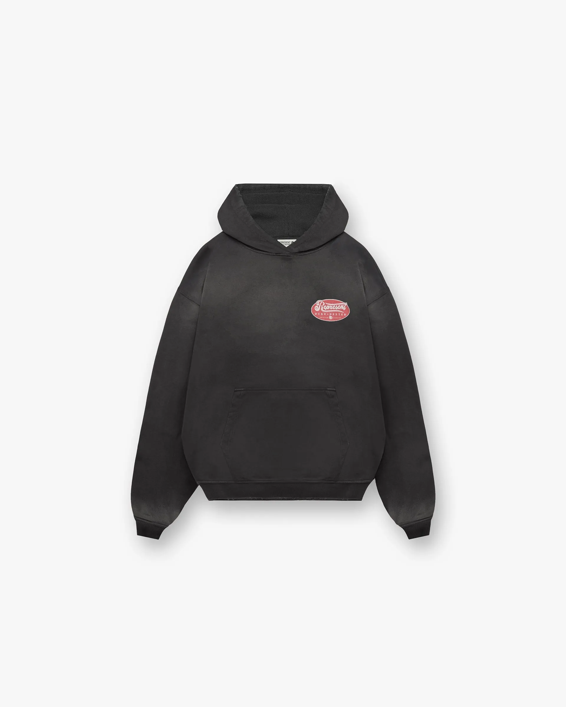 Represent X Duke + Dexter British Luxury Hoodie - Stained Black sold by Represent