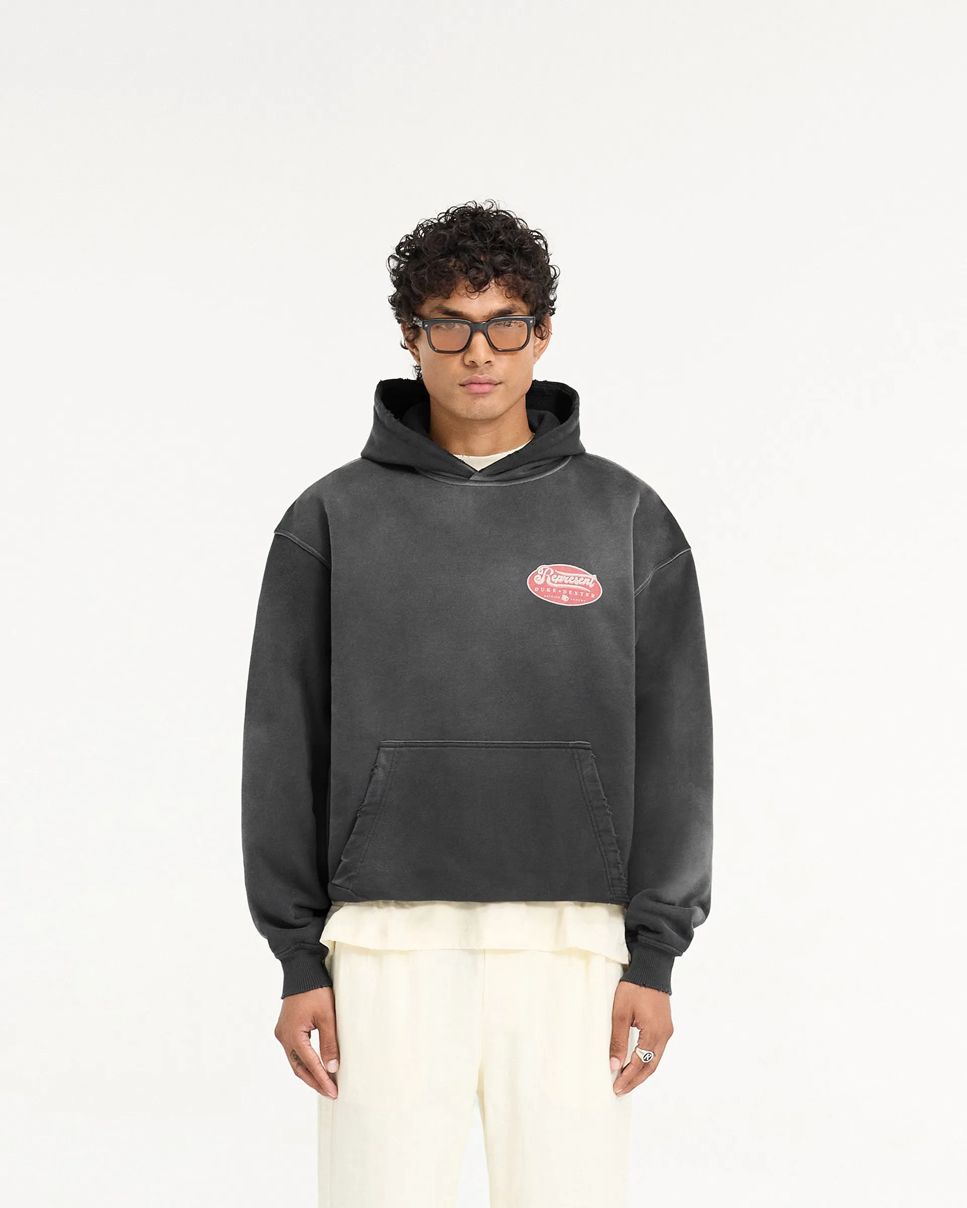 Represent X Duke + Dexter British Luxury Hoodie - Stained Black sold by Represent product image thumbnail 3